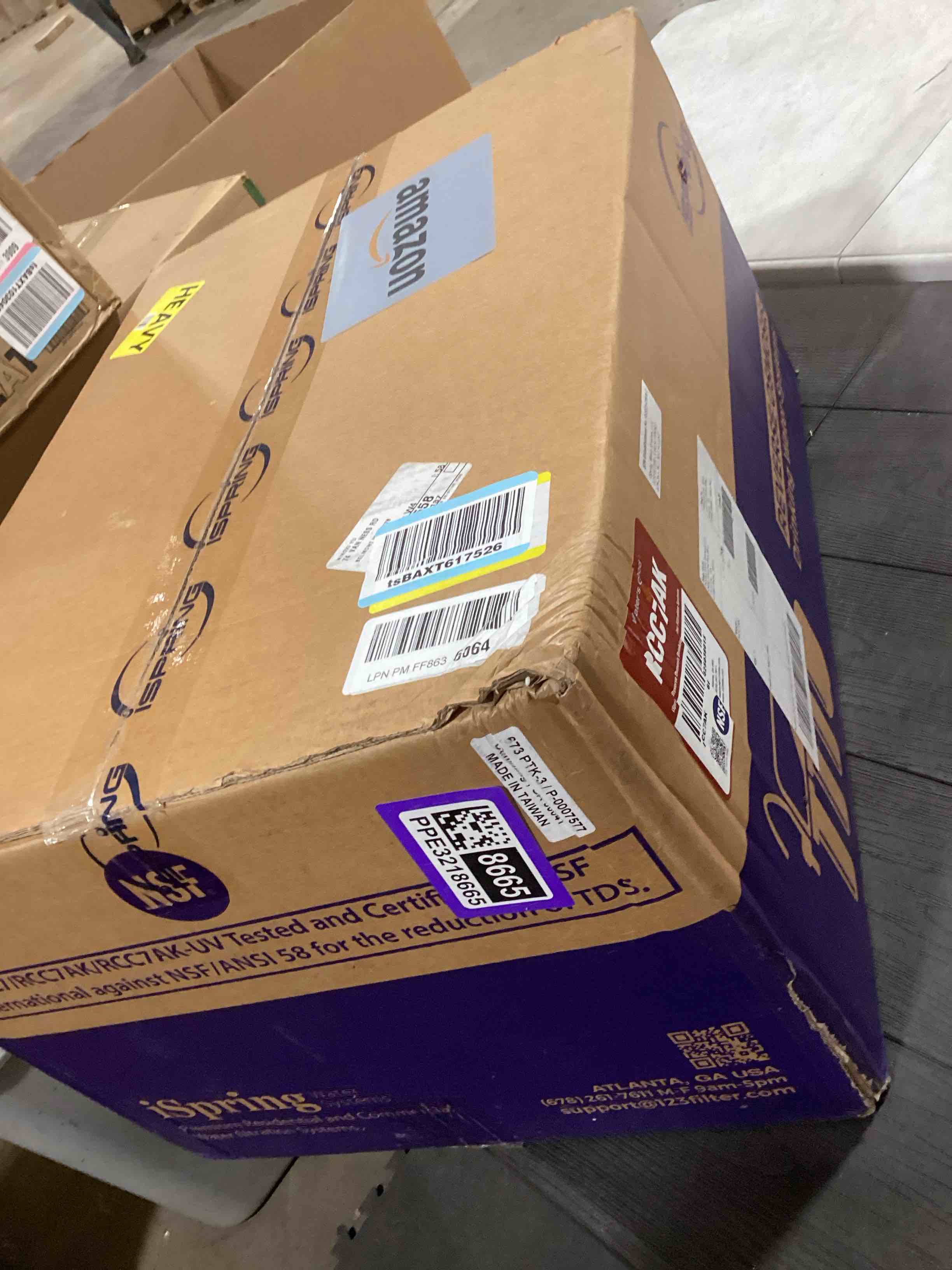 Condition photo showing As Is for iSpring RCC7AK, NSF Certified, 75 GPD, Alkaline 6-Stage Reverse Osmosis System, pH+ Remineralization RO Water Filter System Under Sink, Patented Top-Mounted Faucet Design for Easy Installation