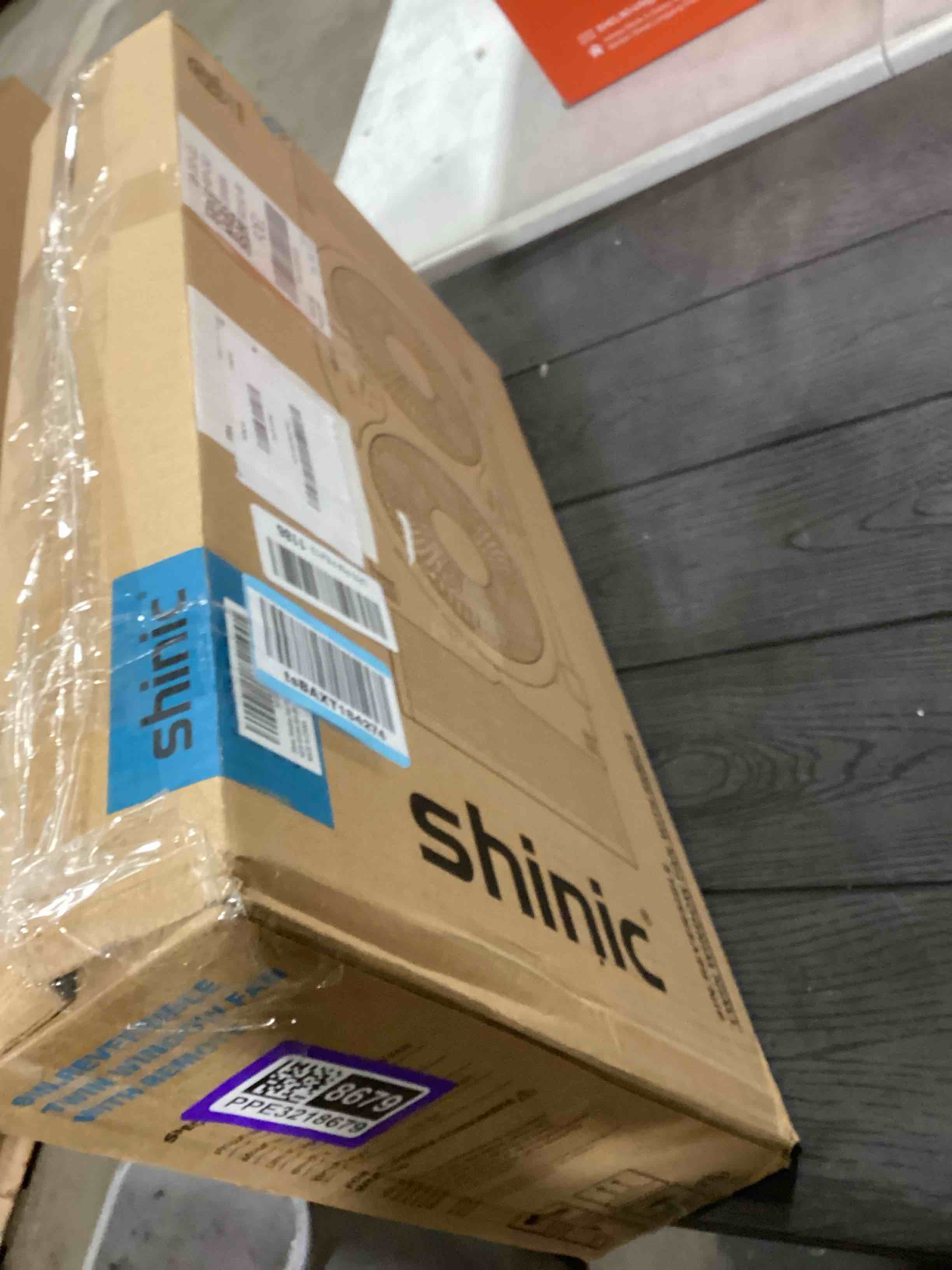 Condition photo showing Good Condition for shinic 9" Twin Window Fan with Reversible Airflow, Removable Cover and Bug Screen, Remote Control, 3 Functions-3 Speeds, Width Adjustable (23.5" to 37"), Bathroom Kitchen Window Fan ETL Certified