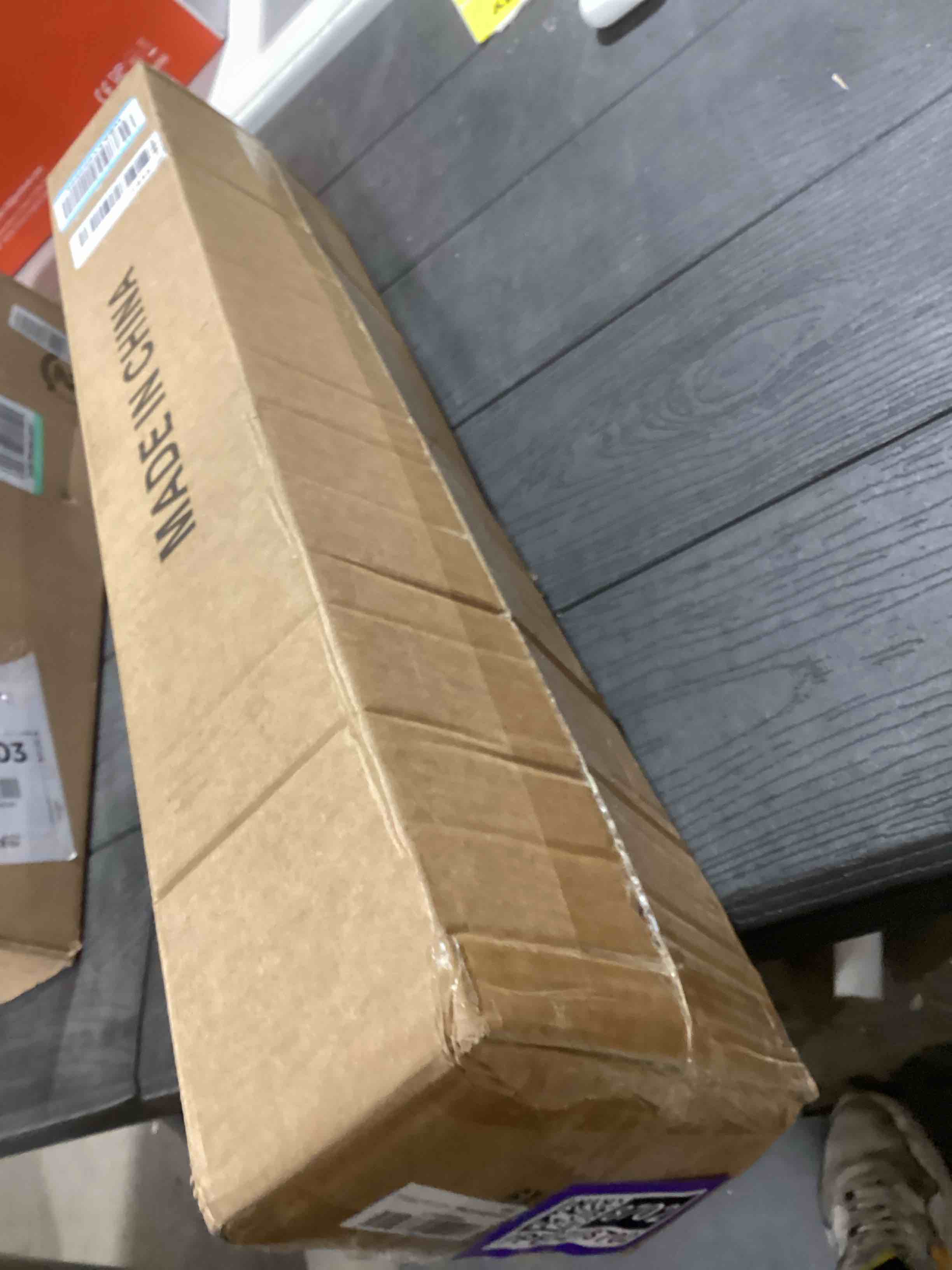 Condition photo showing Good Condition for Garwarm Modern Ceiling Light Track Lighting, 47 Inch Dimmable LED Kitchen Ceiling Light Fixture with Remote 6-Light LED Chandelier for Bedroom Dining Room 30W Black Black/30W/L120CM