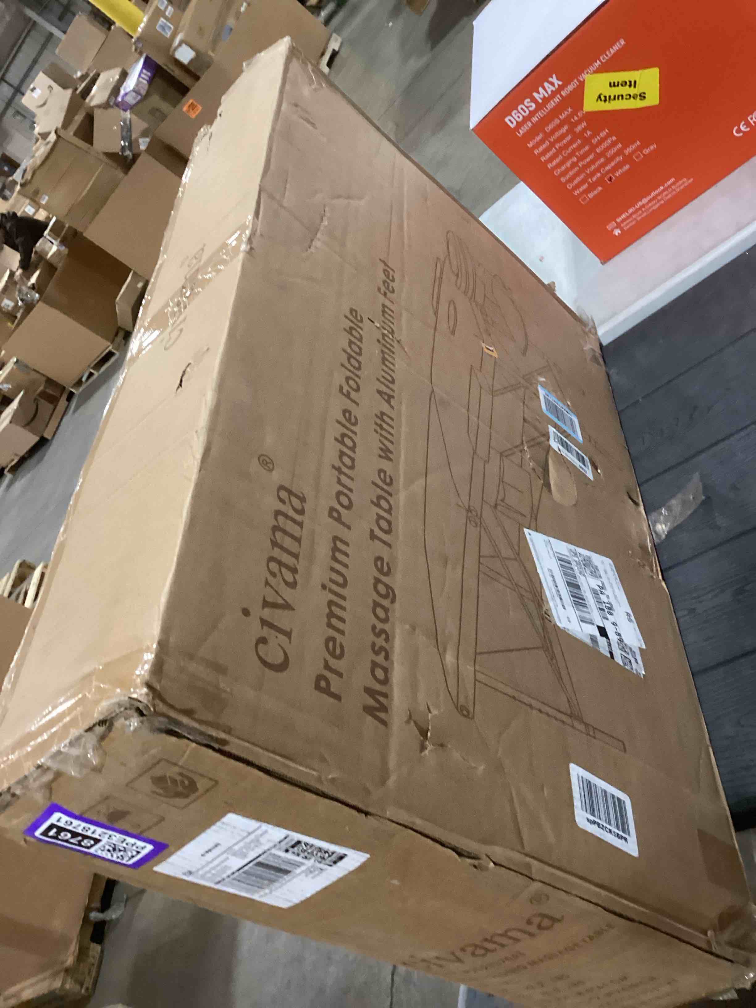 Condition photo showing As Is for civama Massage Table Massage Bed Portable, 29 LBs Light Weight 2 Section Foldable Tattoo Bed Facial Care Spa Lash Bed Height Adjustable Sturdy Wooden Frame with Accessories Carrying Bag, Black Black (Wood Leg)