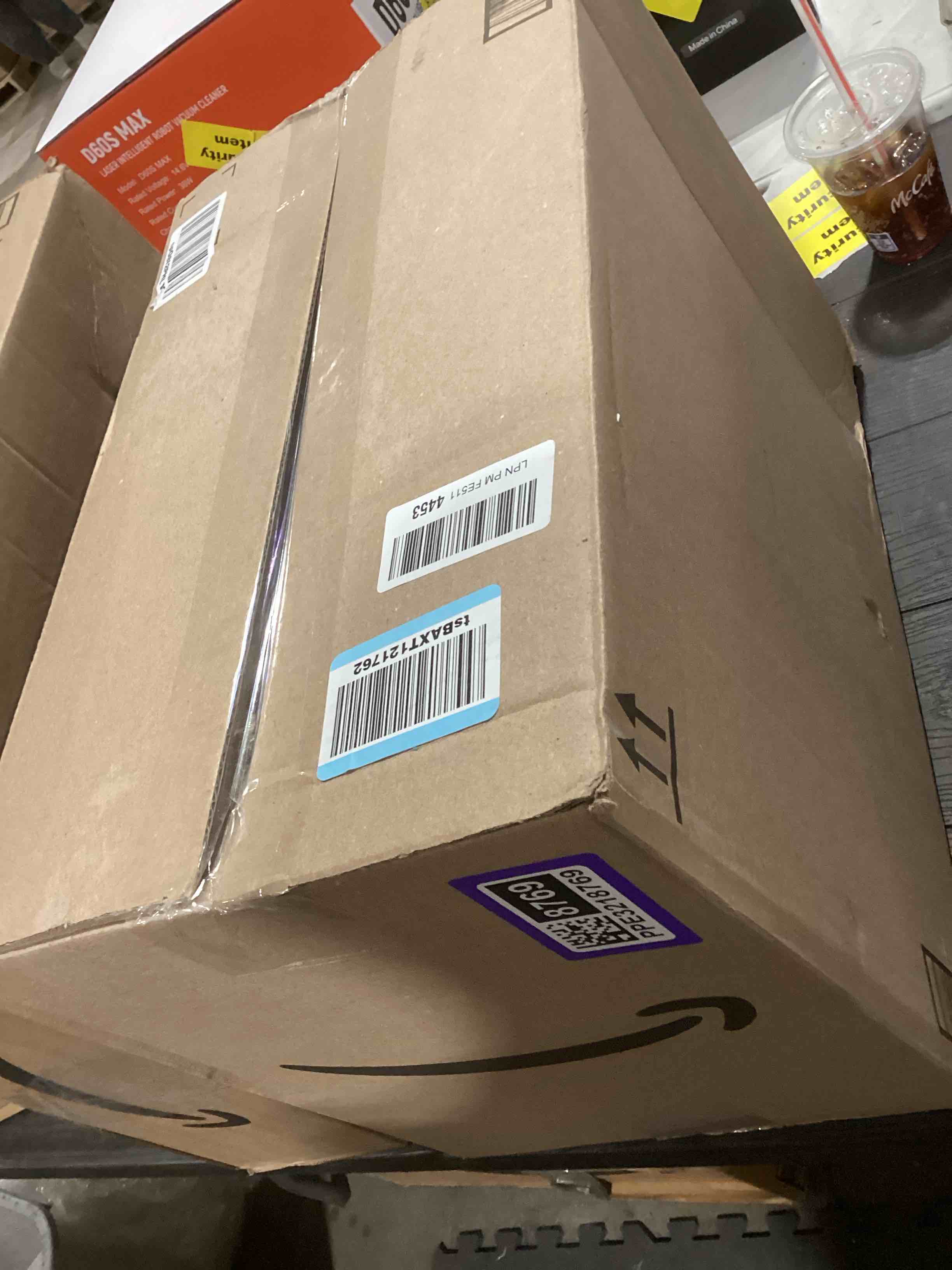 Condition photo showing Good Condition for AmazingSpark 12 Pack Large Enchanted Christmas Wonderland Cottage Gift Boxes 11.8 x 7.9 x 7 Inches House Shaped Christmas Boxes with Handle, Real Estate Agent Gift Bag Xmas Paper Candy Packaging Box