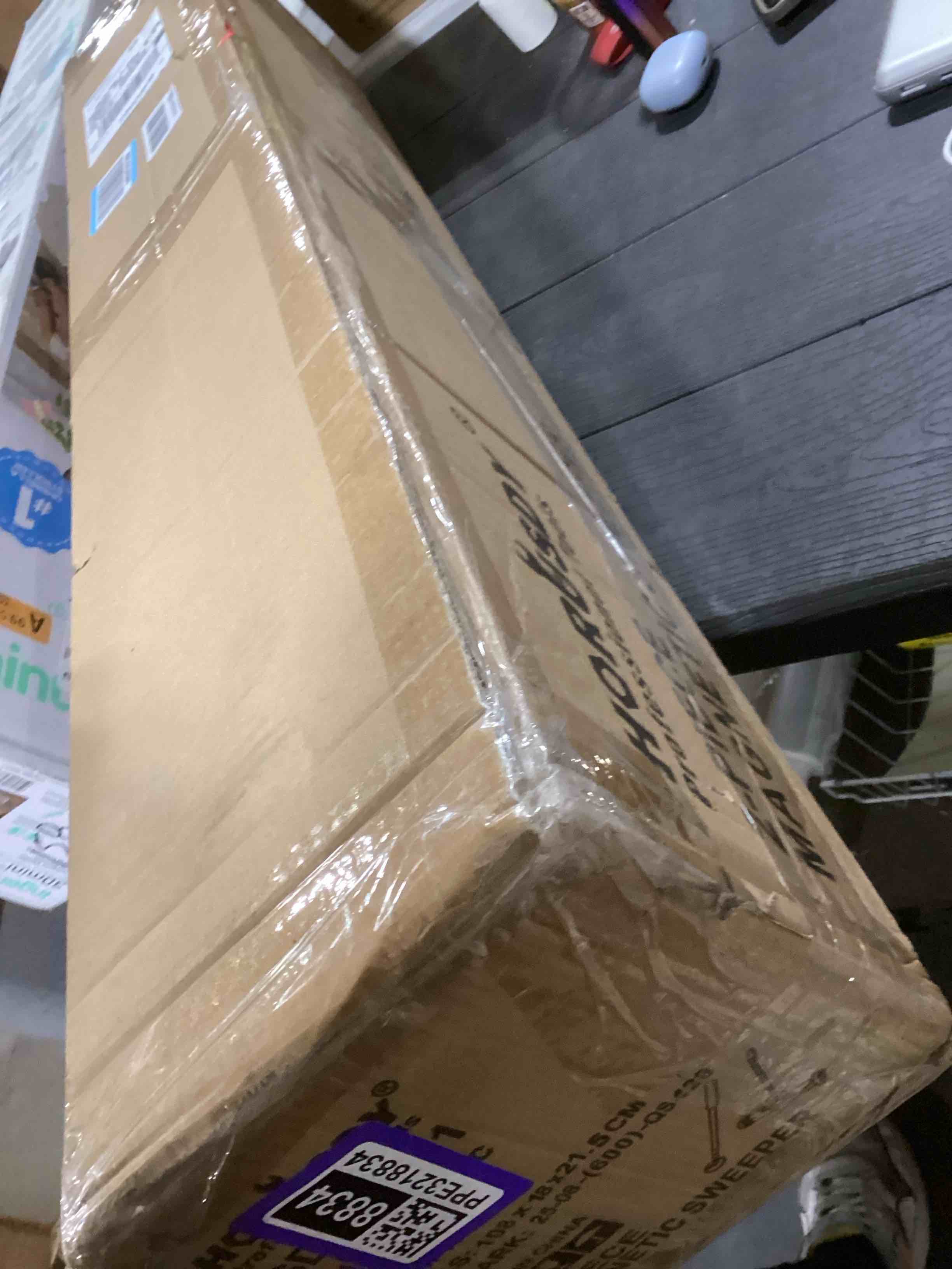 Condition photo showing As Is for HORUSDY 36-Inch Rolling Magnetic Sweeper with Wheels | 40-Inch Telescoping Magnetic Pickup Tool | Adjustable Handle | 55-Pound Capacity Heavy-Duty Magnet to Pick Up Nails