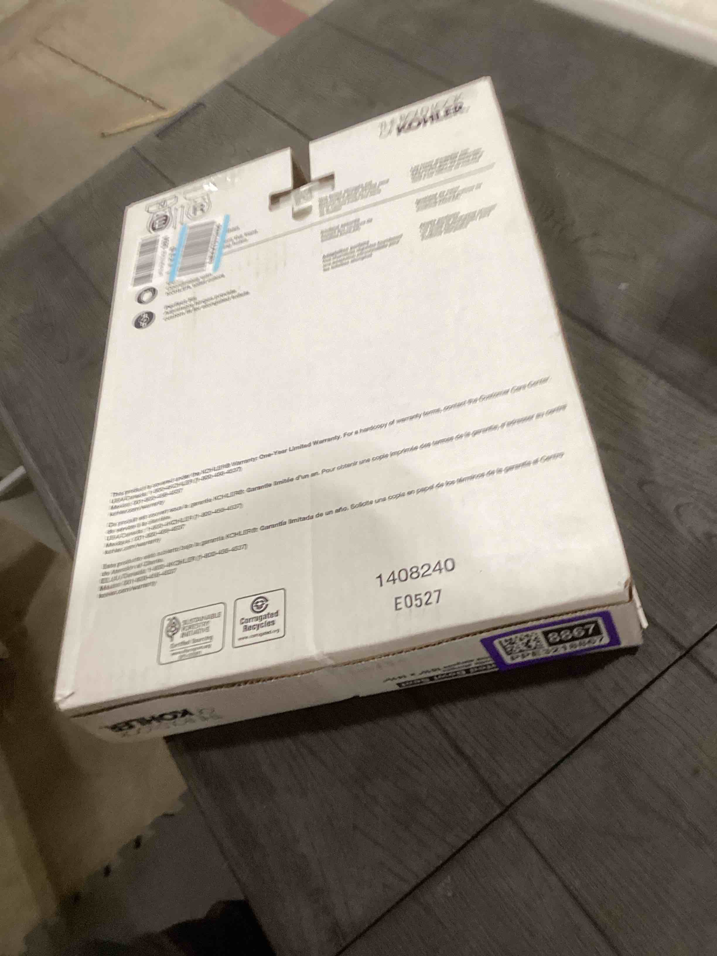 Condition photo showing As Is for KOHLER 4734-RL-0 Rutledge ReadyLatch Soft Close Elongated Toilet Seat, Quiet-Close Lid Grip-Tight Bumpers, Installation Hardware, Home Essentials, White Elongated White Ready Latch