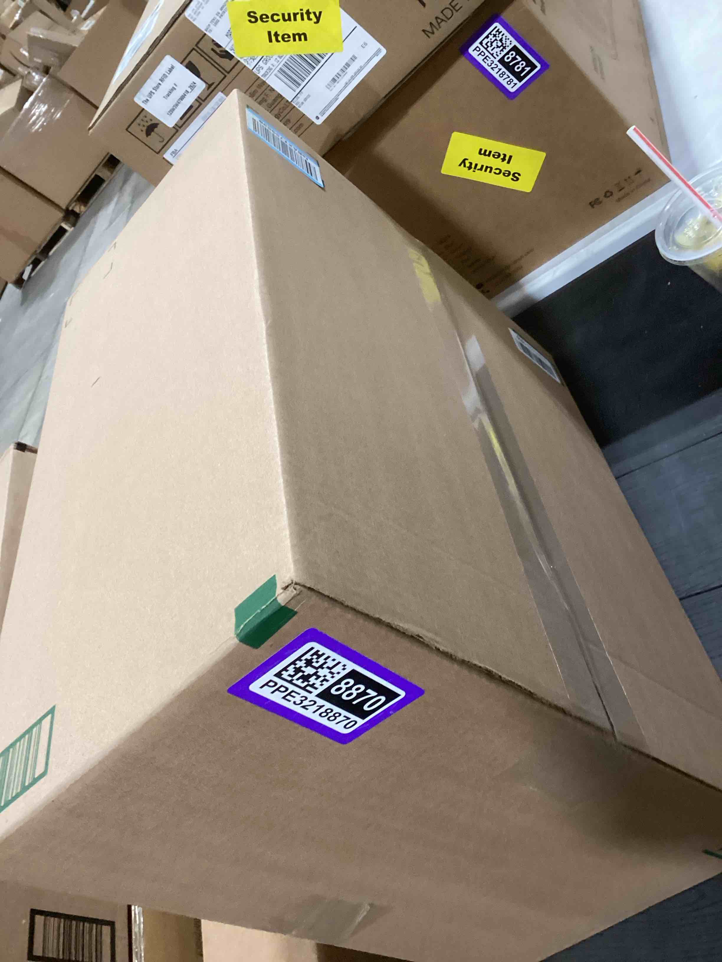 Condition photo showing As Is for Califortree Large 16x20 Shadow Box Frame with Soft Linen Back - Jersey Frame Memory Display Case, 12 Push Pins Included, Black