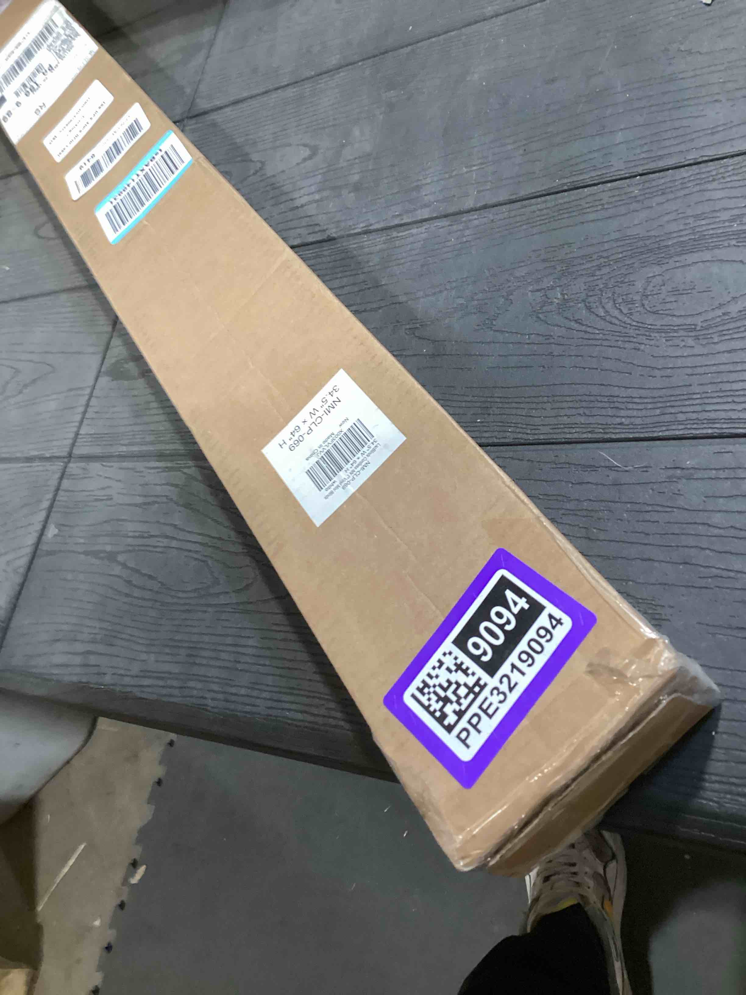 Condition photo showing Good Condition for LazBlinds No Tools No Drill 1" Vinyl Mini Blinds, Cordless Blinds for Windows, Light Filtering Horizontal Window Blinds & Shades, 34 1/2" W x 64" H, White Cordless-white 34 1/2" W x 64" H