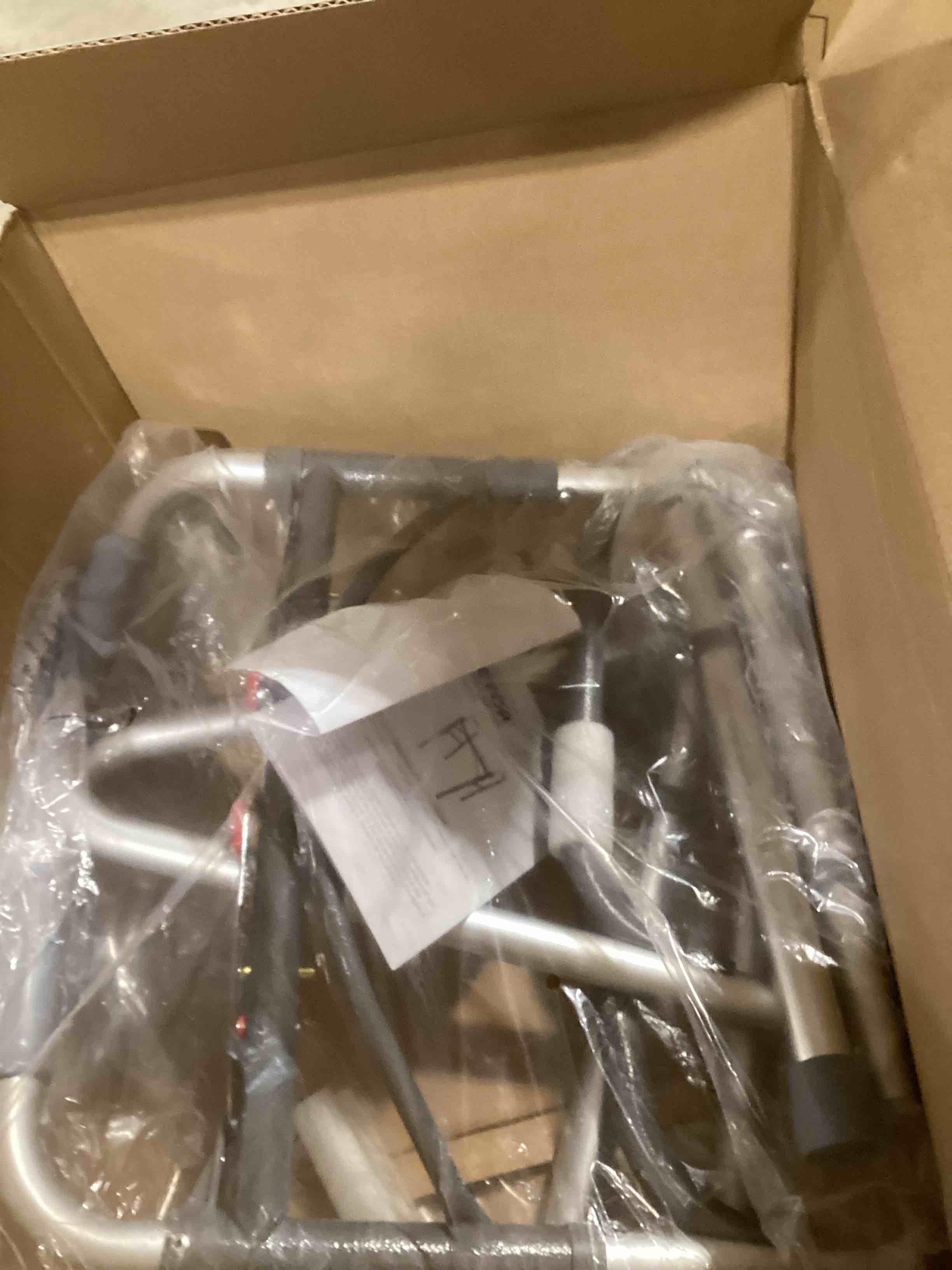 Condition photo showing Good Condition for Drive Medical 2-Button Standard Foldable Walker for Seniors & Adults - Adjustable Legs - Lightweight Aluminum Construction - 350 Lb Weight Capacity - Basic Walking Aid - Silver