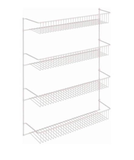 ClosetMaid 8033 4-Tier Wall Rack, 18-Inch Wide, White