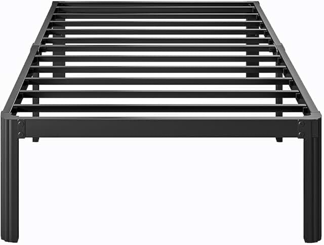 COMASACH Twin Size Bed Frame 16" Tall Heavy Duty, Metal Platform Bed Frame,Sturdy Steel Frame,No Box