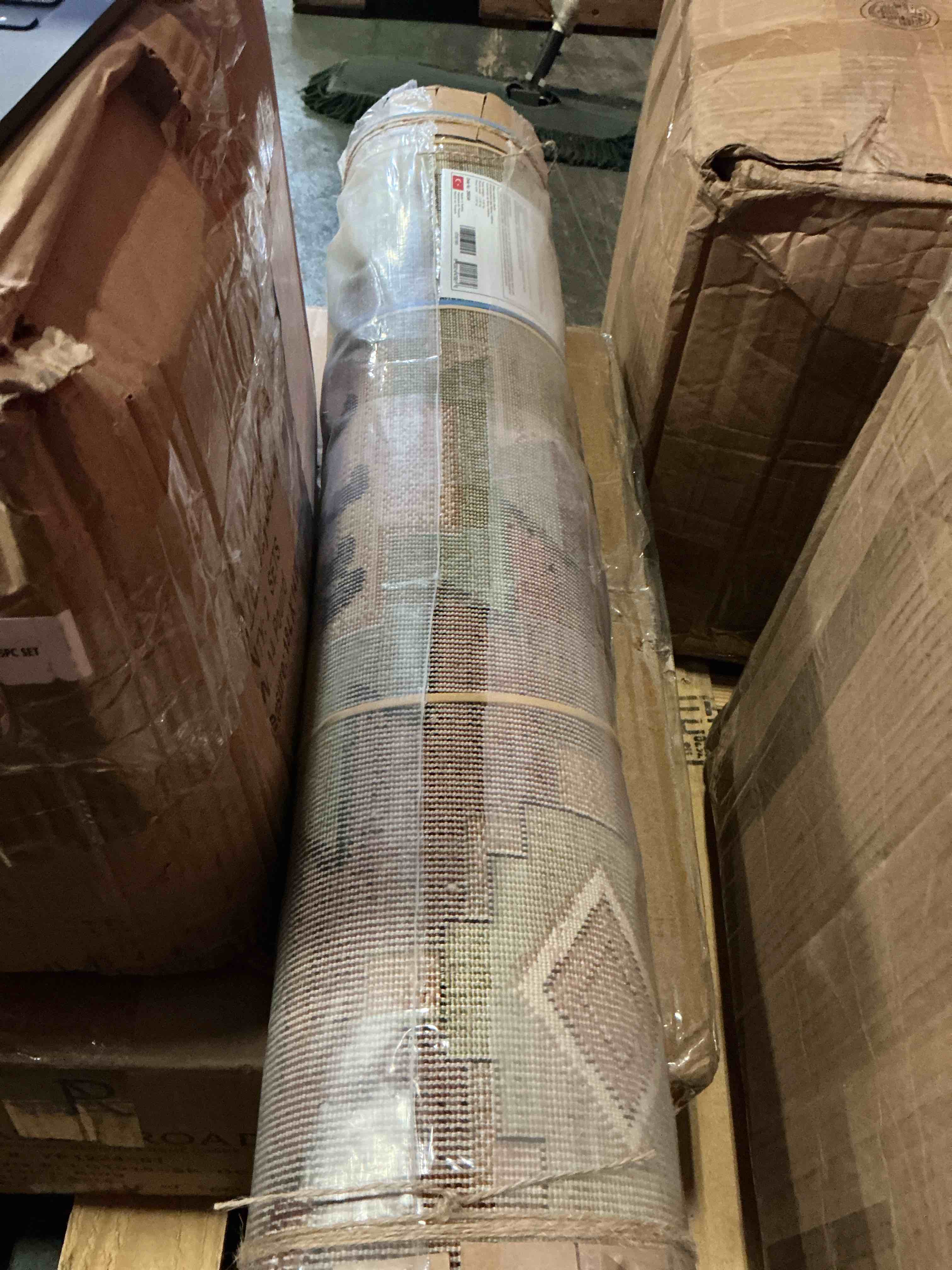 Condition photo showing New/Like New for united weavers cottage area rug 2055 40175 legacy multi diagonals angled 2 7 x 4 2 rectangle
