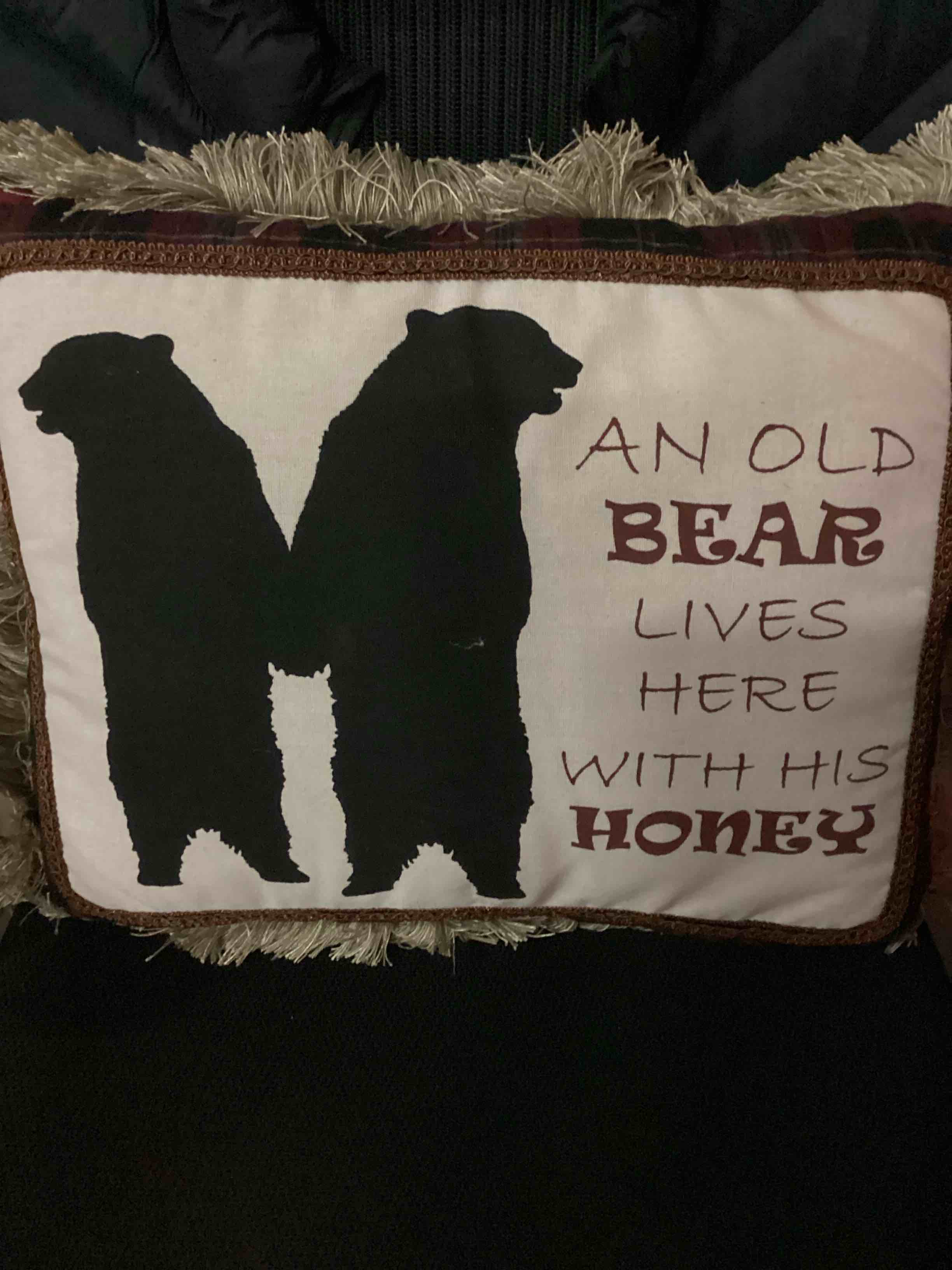 Condition photo showing New/Like New for carstens, inc an old bear decorative pillow, multi