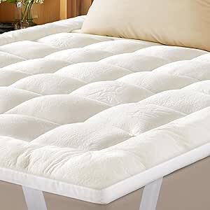 Ultra Soft Twin XL Mattress Topper - Bamboo Viscose Mattress Pad for Back Pain Relief - Naturally Cooling for Hot Sleepers