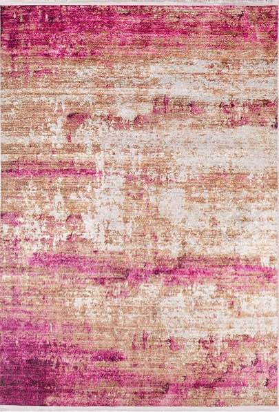 Vladimir Pink Modern, Cotton Polyester Area Rug, Machine Washable Rug, Non Slip Rug, Living Room, Bedroom, Nursery, Hallway, Corridor, Rug, Indoor Outdoor Area Rug   2’7 x5 