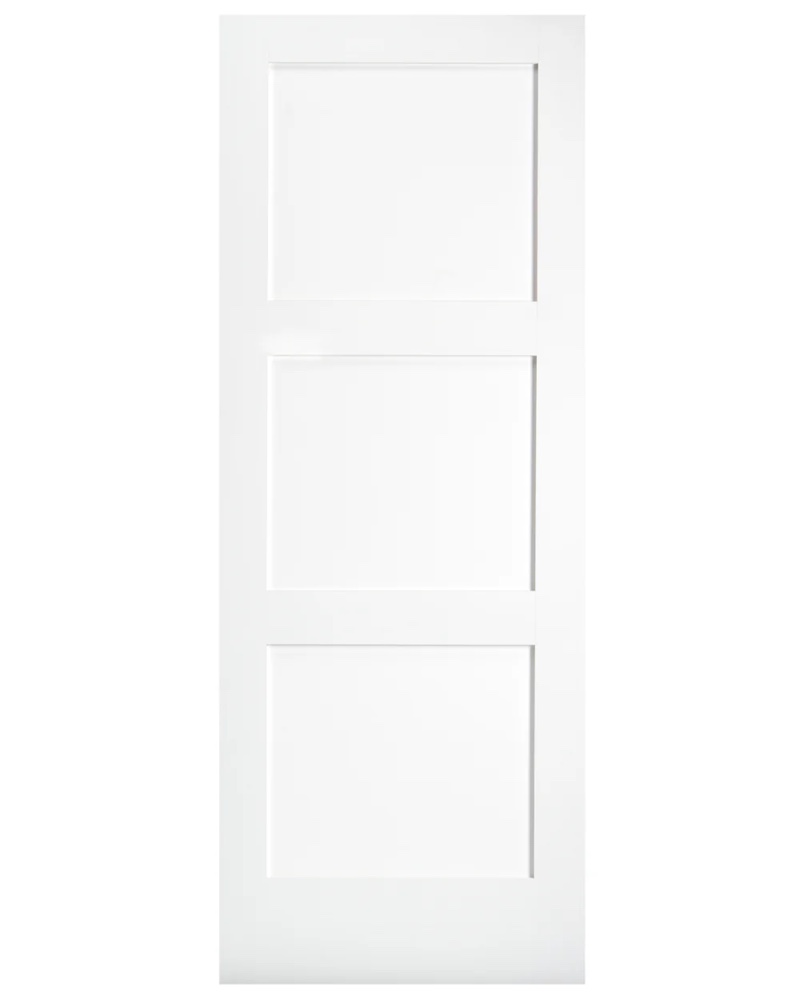 1  Paneled Solid Manufactured Wood  24”x 80'' Interior French Doors With Hardware Kit / Frame