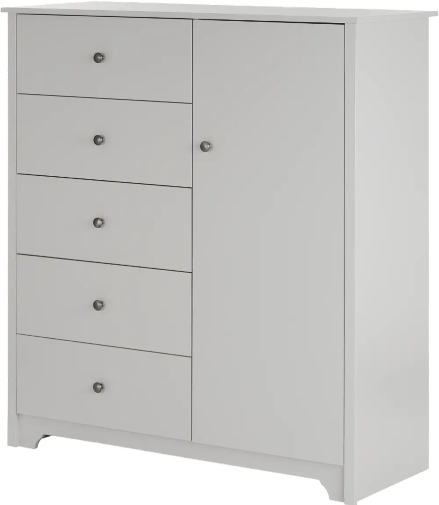 Vito Door Chest with 5 Drawers Pure Black  ( incomplete Box 1/2)