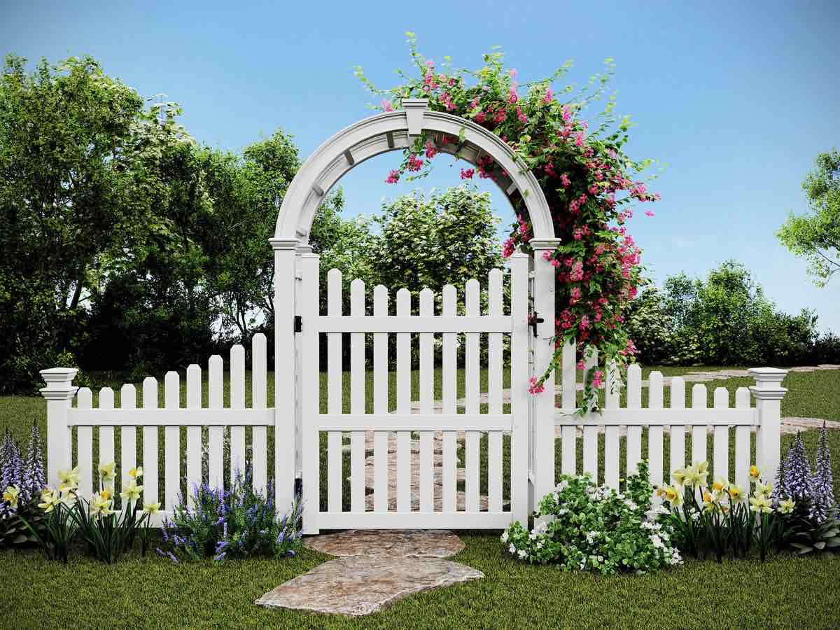 Nantucket Deluxe Arbor With Gate And Wings