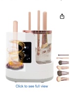 Electric Makeup Brush Cleaner-Multi-Functional Makeup Brush Cleaner Machine with Timer, Automatic Co