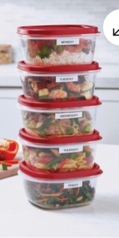 Rubbermaid 50-Piece EasyFind Lids Vented Food Storage Set