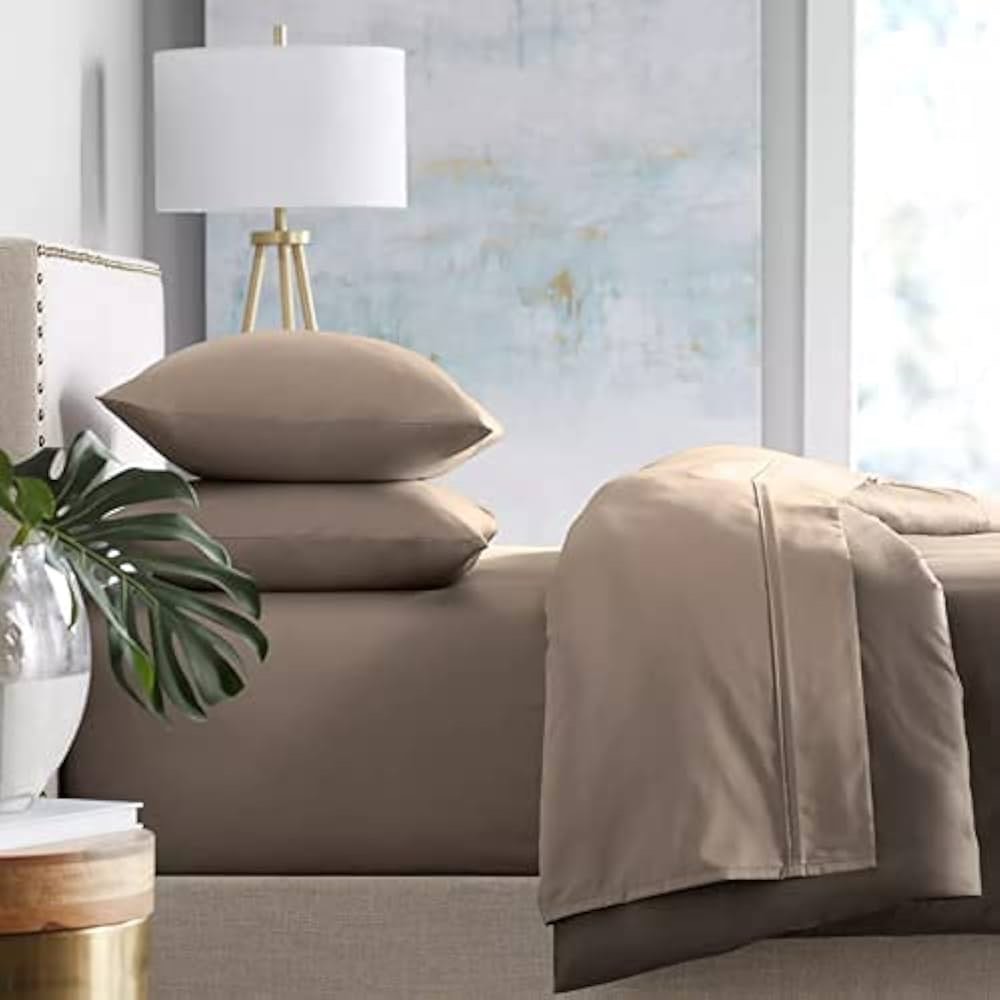 members mark beige bed sheet(size unknown)
