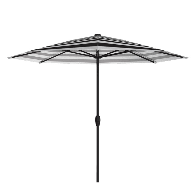 above oneclick 2 with rib replacement technology 9 feet market patio umbrella black and white