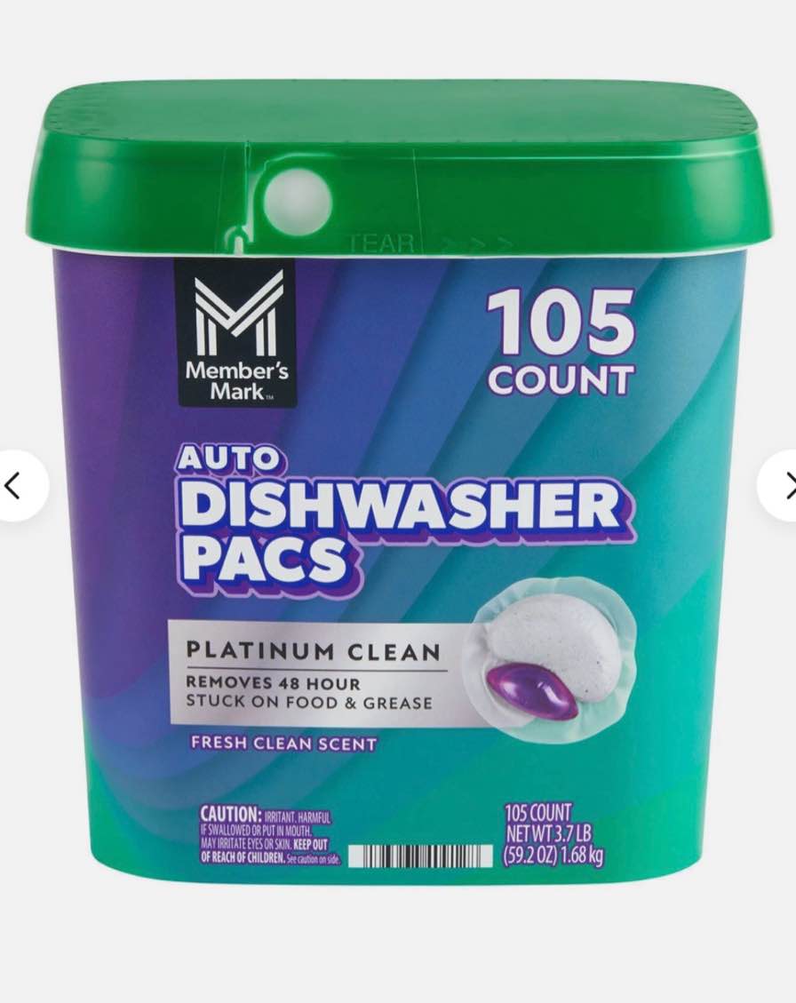 members mark auto dishwasher pacs