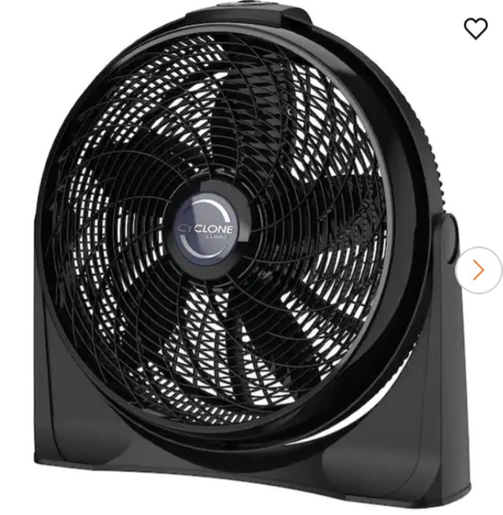 lasko wind machine 20" 3-speed air circulator floor fan, black,