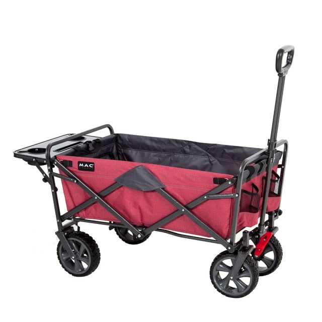 mac sports folding wagon with tailgate and table