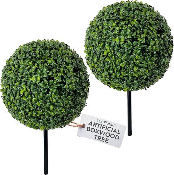 lcg florals 2 pack 15” box wood balls 