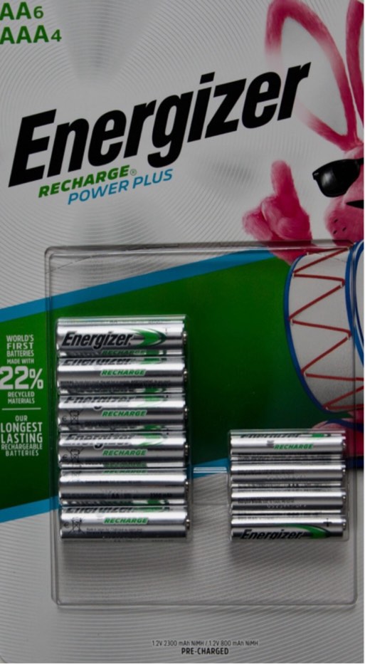 Energizer Rechargeable Batteries Power Plus, 6 AA and 4 AAA