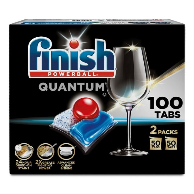 Finish Powerball Quantum Dishwasher Detergent  50 Tabs (Pack of 2)