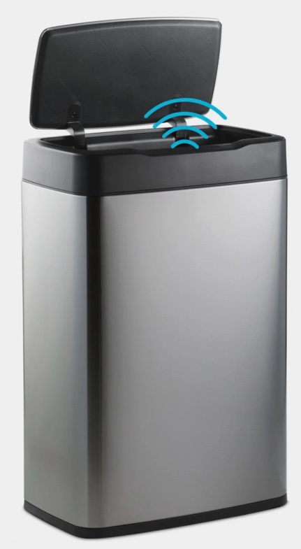 large stainless steel sensor bin