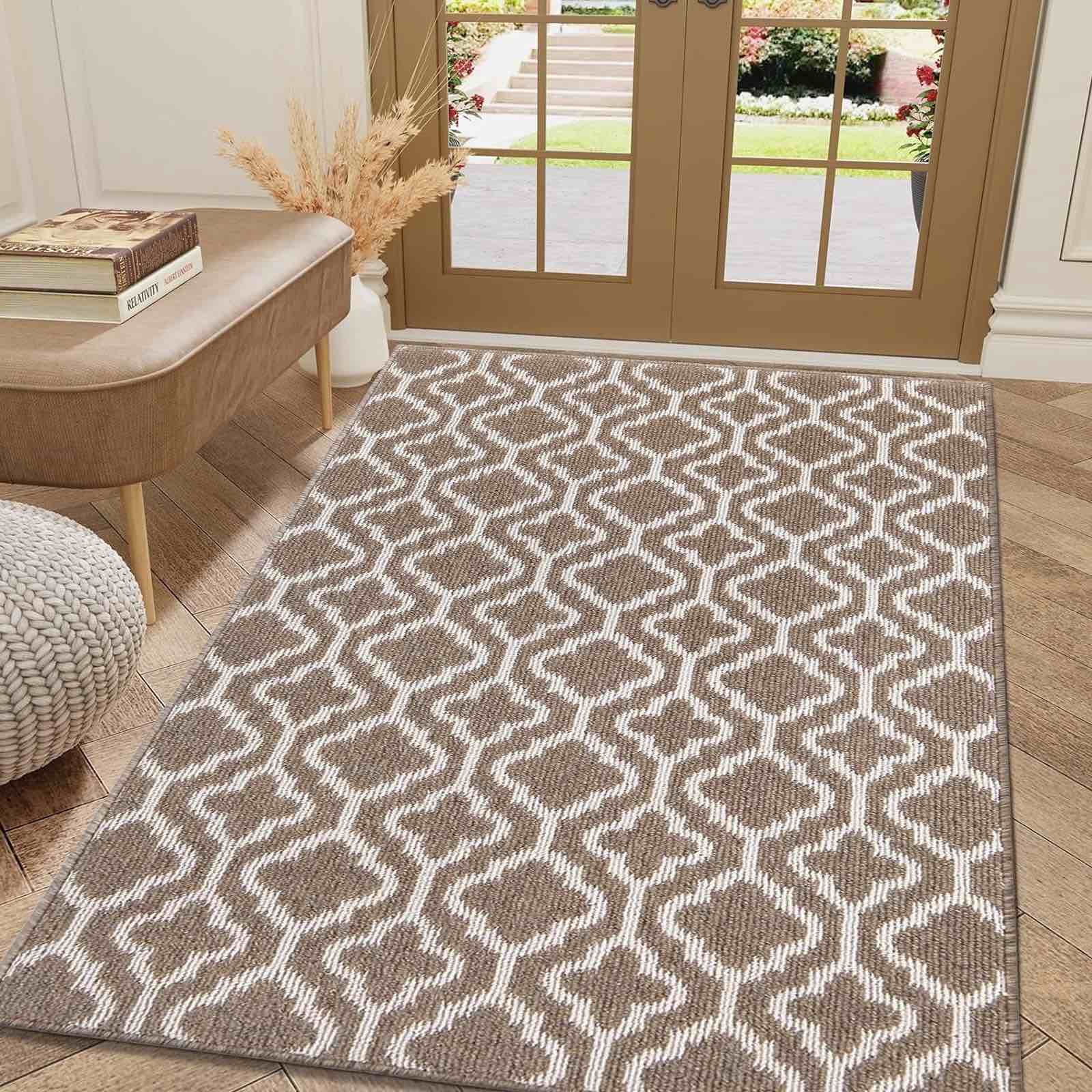36""x59"" Non Slip Dirt Trapper Doormat, Front Door Mat with Absorbent Polypropylene Fiber, Indoor/Outdoor Use set of 2