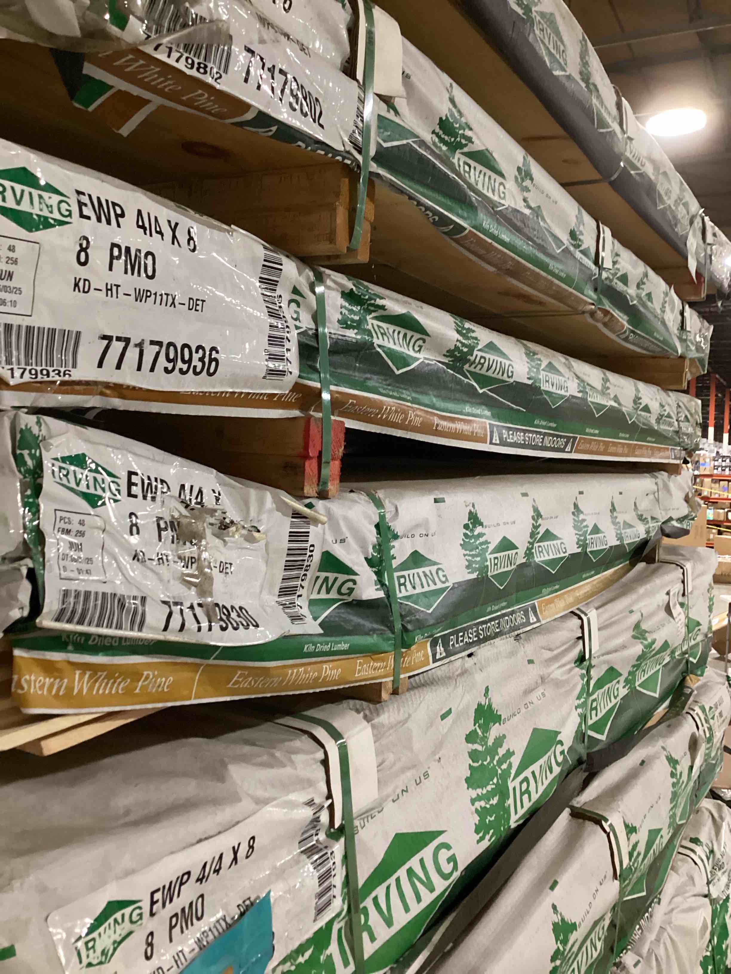 Building materials lumber shiplap Irving white pine