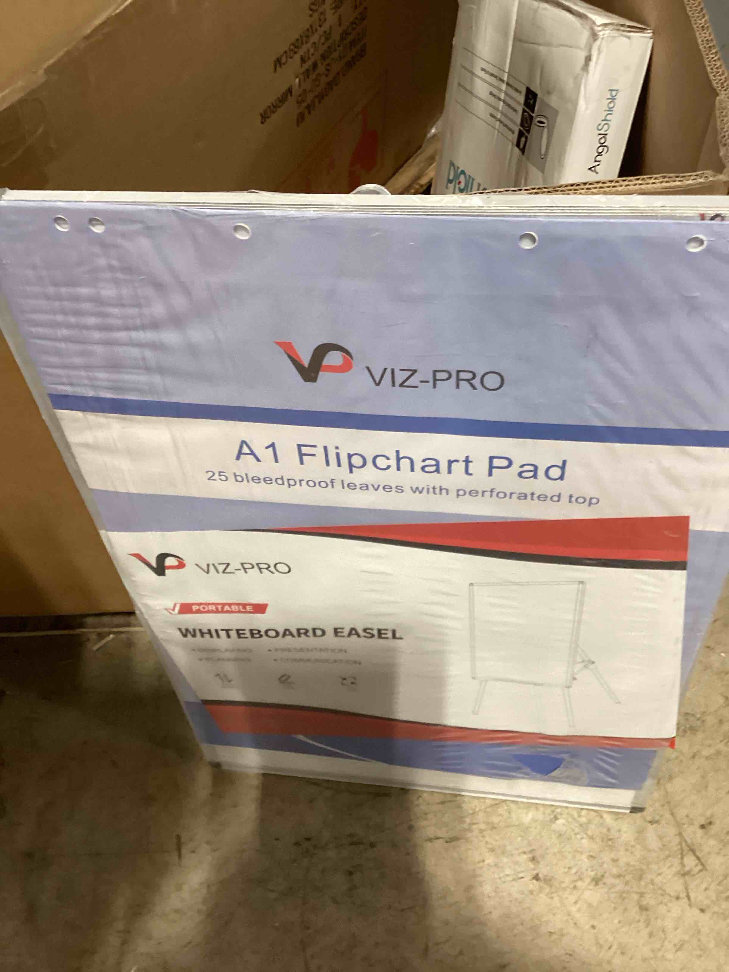 Condition photo showing As Is for viz-pro magnetic whiteboard easel, 36 x 24 inches, portable dry erase board height adjustable for school office and home