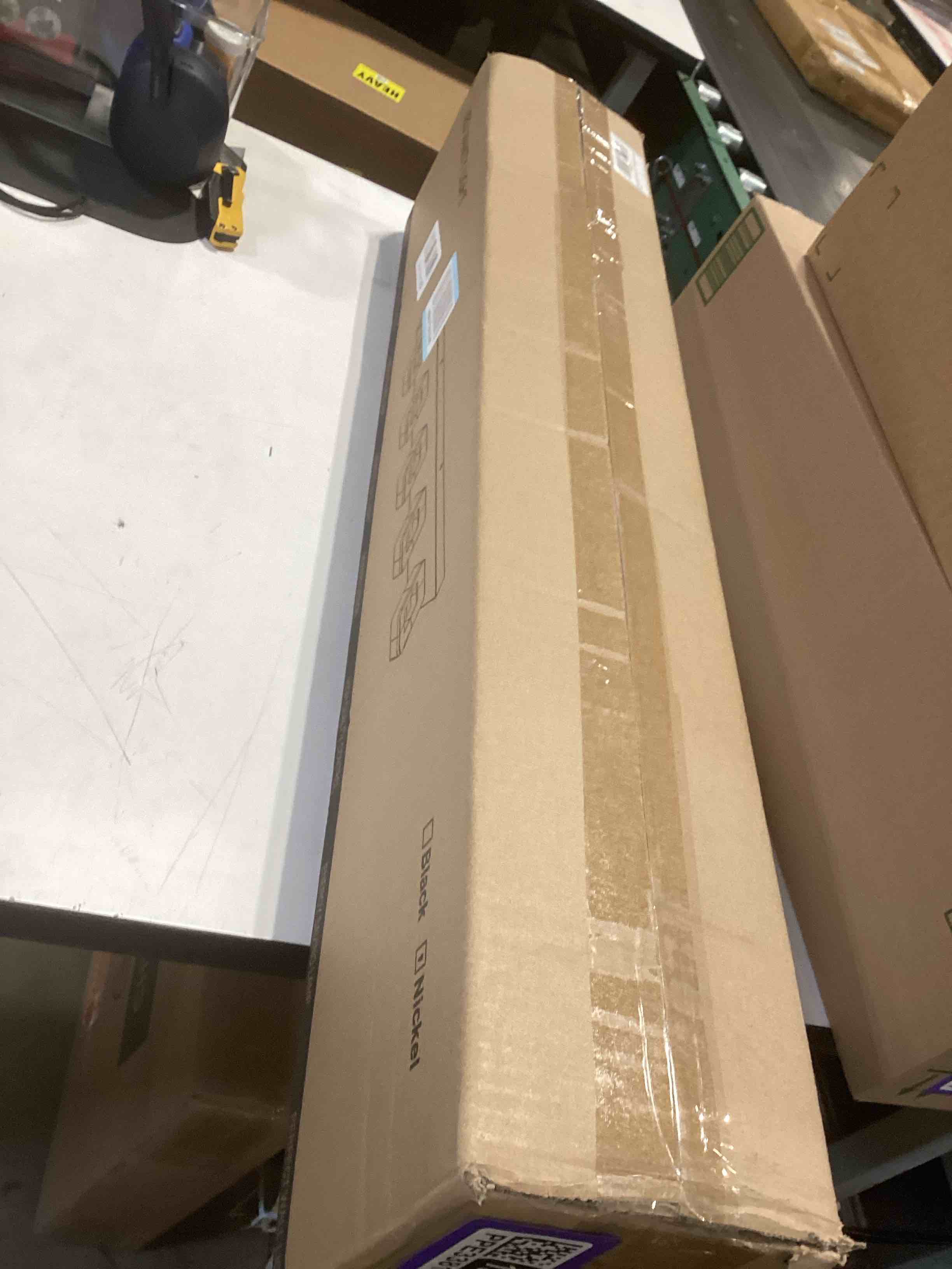 Condition photo showing Good Condition for brushed nickel vanity lights for bathroom 5 light vanity lighting fixtures for mirror 32" adjustable 5500k modern led vanity light over mirror, bath wall lighting fixtures 5-light,32inch nickel