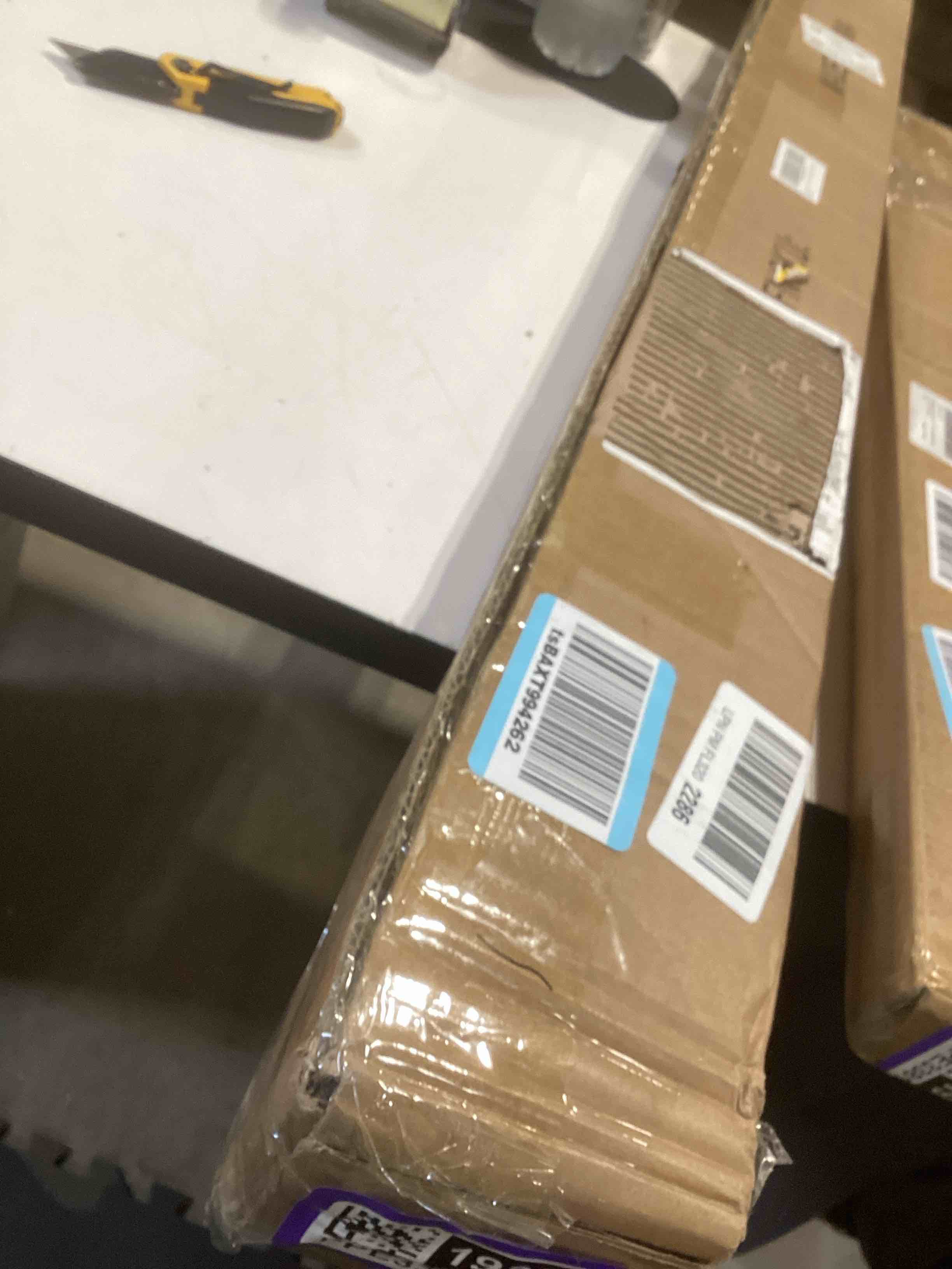 Condition photo showing Good Condition for double curtain rods 72 to 144 inches(6-12feet) for window, adjustable telescoping drapery rod with aluminum alloy brackets, 1 inch diameter front, 5/8 inch diameter back pipe, brown woodgrain brown woodgrain 72"-144"