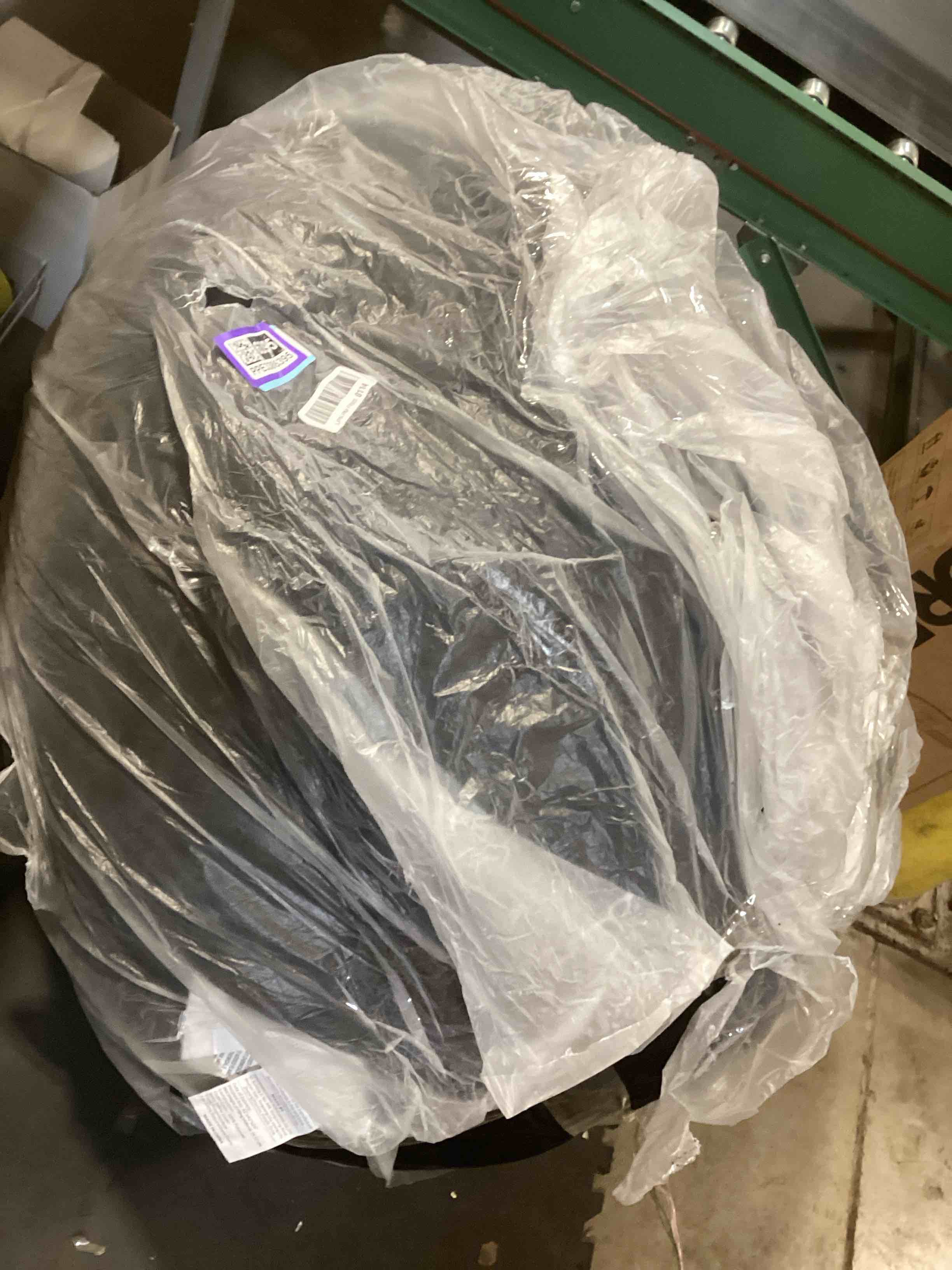 Condition photo showing As Is for 4FT Bean Bag Chair, Large Bean Bag Chairs with Memory Foam Filled, Fluffy Beanbag Sofa with Dutch Velvet Cover, Round BeanBag Chairs for Living Room, Playroom - Black 4FT- 44"x44"x24" Black