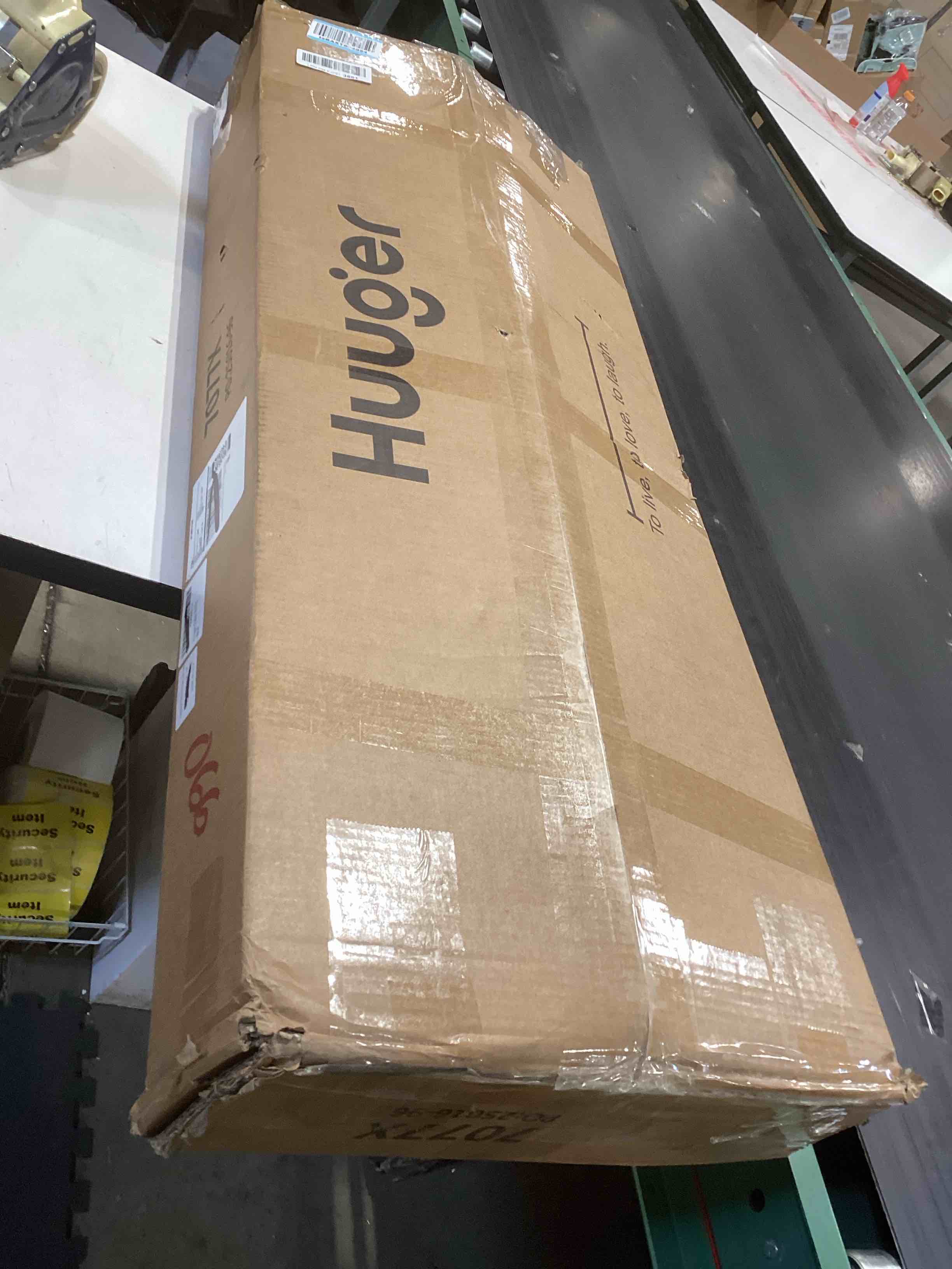 Condition photo showing As Is for Huuger 41.3 Inch Entryway Table, Modern Console Sofa Table, Accent Table with Shelves, for Entry, Hallway, Entrance, Foyer, O-Shaped Metal Frame, Grey Grey 11.8"D x 41.3"W x 31.5"H