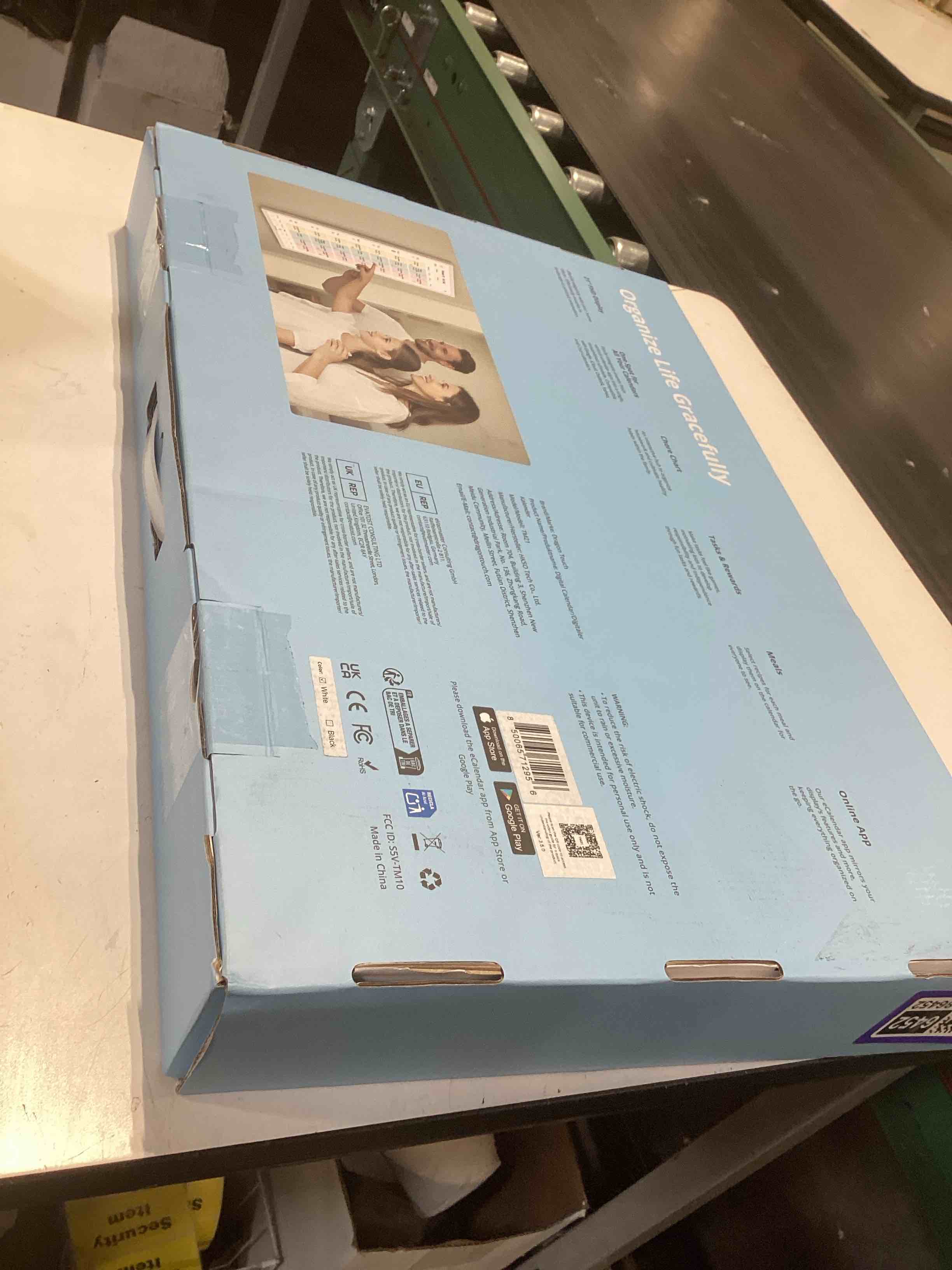 Condition photo showing As Is for Dragon Touch Digital Calendar 21.5 Inch Touch Screen, Electronic Wall Calendar Chore Chart for Family Monthly/Weekly Planner, Interactive Display for Home Organization, Desk Mount Included - White 21-inch WHITE