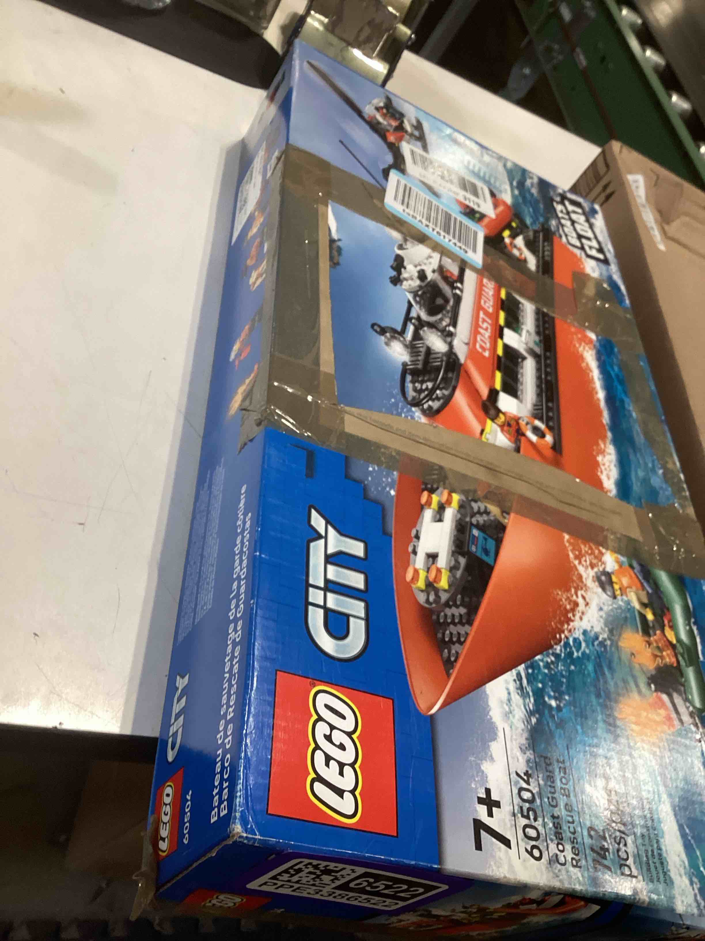 Condition photo showing Good Condition for LEGO City Coast Guard Rescue Boat & Helicopter Building Toys - Kids Pretend Play Set for Boys & Girls, Ages 7+ - W/2 Rescue Boat Toys, 5 Minifigures & Dog Figure - Gift Idea for Birthdays - 60504