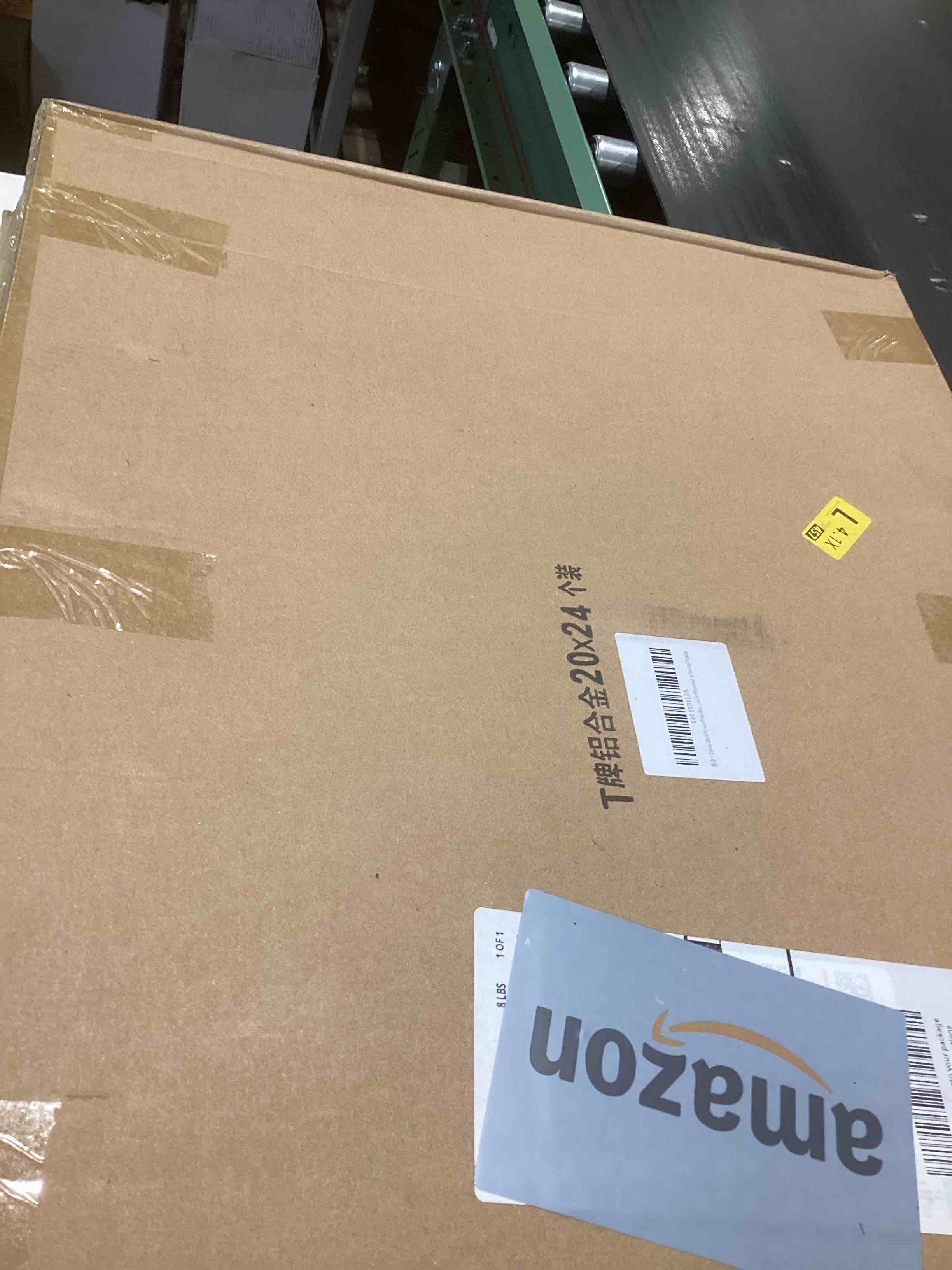 Condition photo showing As Is for 20x24 Picture Frame Black – Aluminum Wall Frame with Real Glass, 16x20 Frame with Mat or 20 x 24 Without, Large Metal Poster Frames for Horizontal or Vertical Display Black 20x24