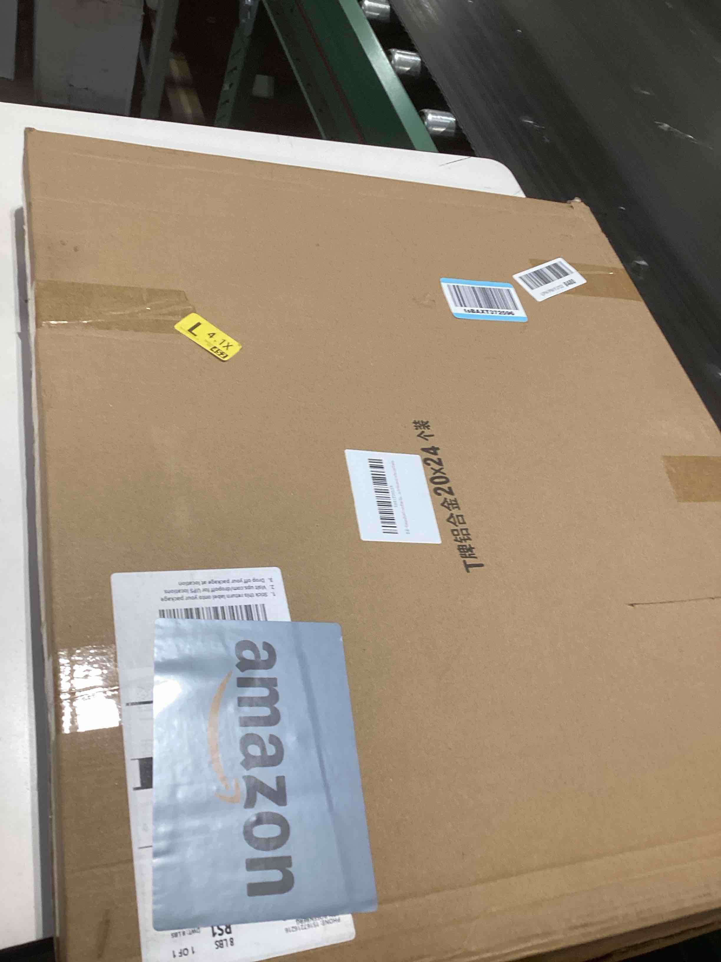 Condition photo showing As Is for 20x24 Picture Frame Black – Aluminum Wall Frame with Real Glass, 16x20 Frame with Mat or 20 x 24 Without, Large Metal Poster Frames for Horizontal or Vertical Display Black 20x24