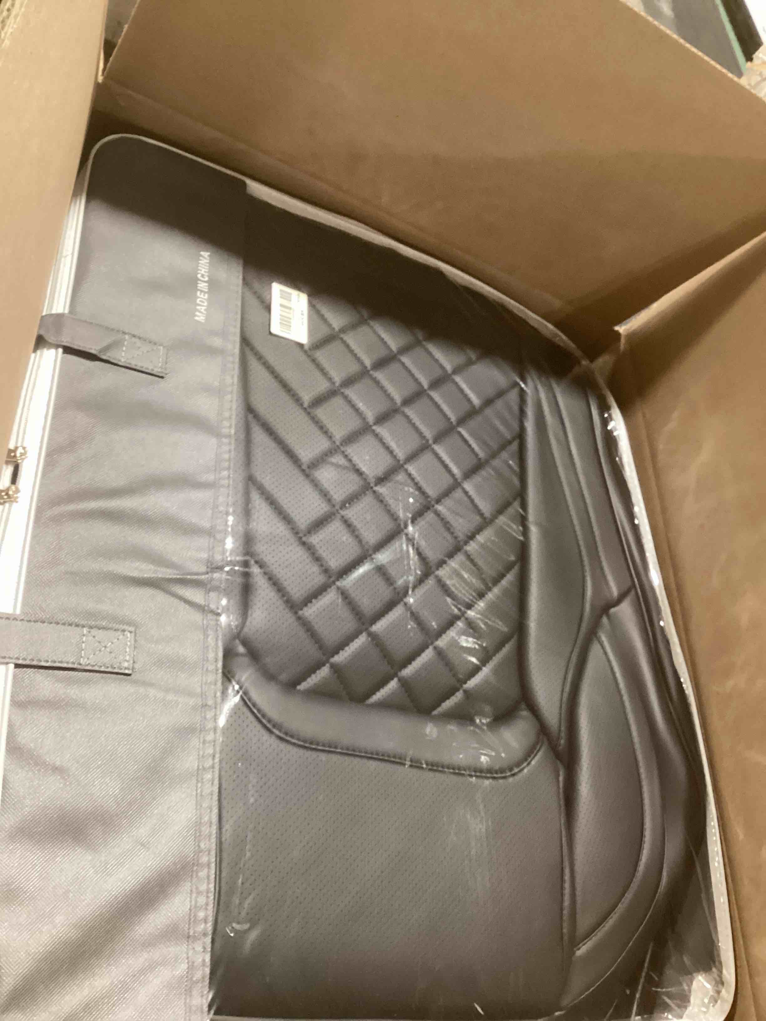 Condition photo showing Good Condition for Tacoma Seat Covers Full Set 2016-2023, Leather Pickup Truck Seat Covers with Lumbar Support Custom Fit for Toyota Tacoma Double/Crew Cab SR SR5 TRD Sport TRD Off-Road TRD Pro(Black) 2016-2023 Full Set Black