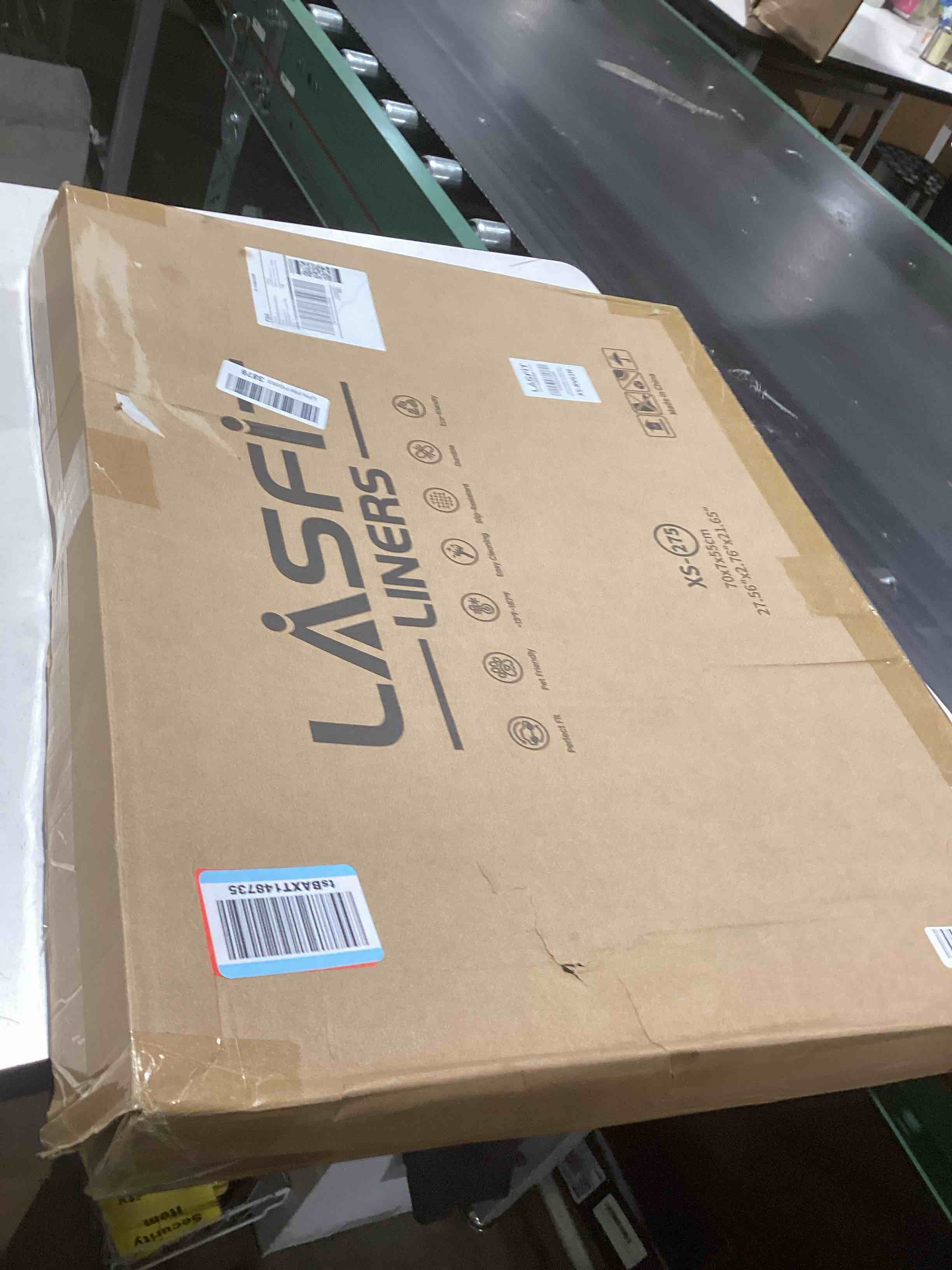 Condition photo showing Good Condition for LASFIT Trunk Mat & Backrest Mats for Rivian R1S 2025 2024 2023 2022, All Weather TPE Custom Fit Cargo Liner for R1S Cargo Mat, Black, Easy to Clean 2022-2025 | Rivian R1S | Backrest&Cargo Mats