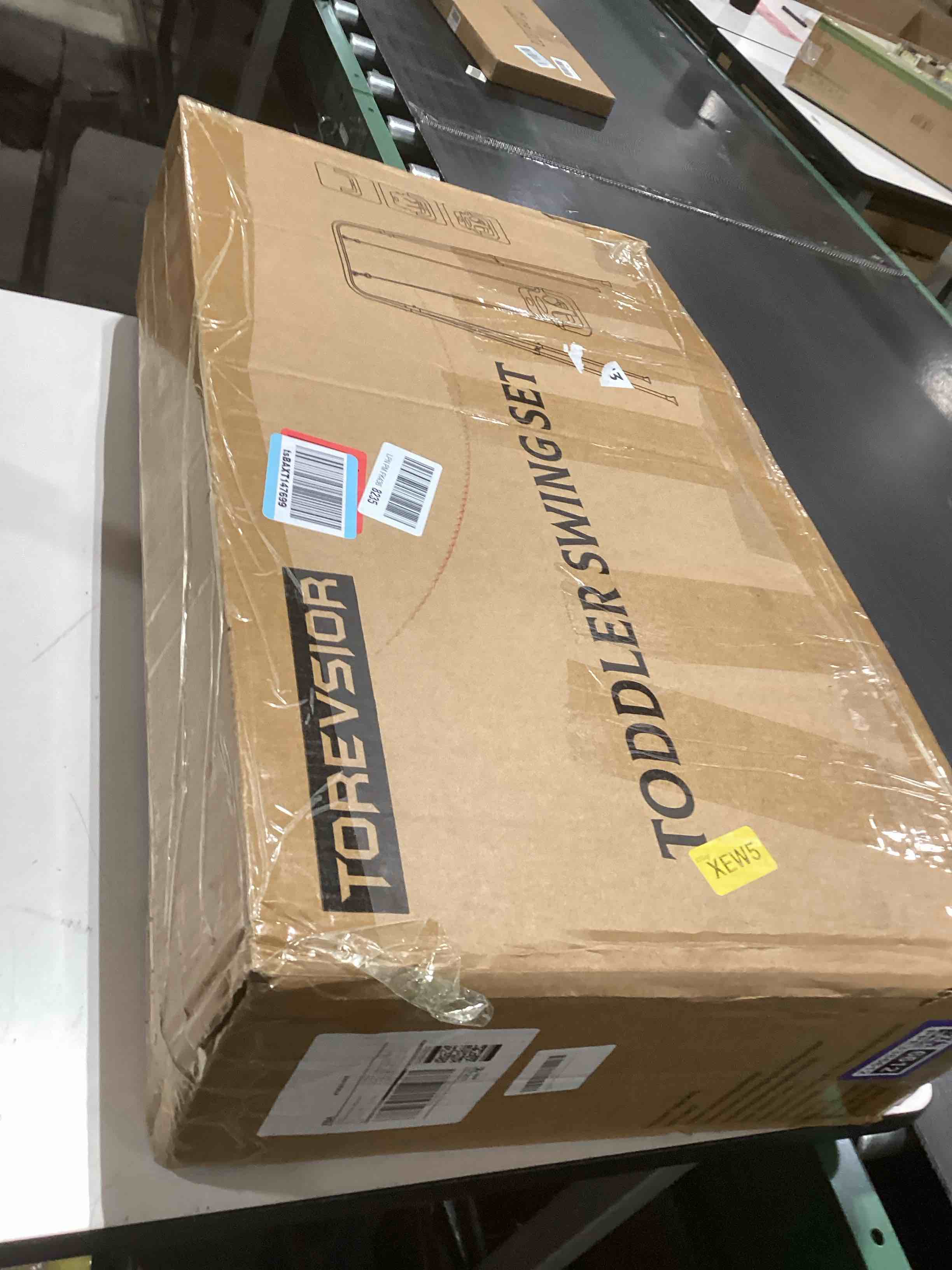 Condition photo showing As Is for Multifunctional Toddler Swing, Foldable Baby Swing Outdoor & Indoor Use, Easily Installable and Storable Swing Sets for Backyard (Pink)