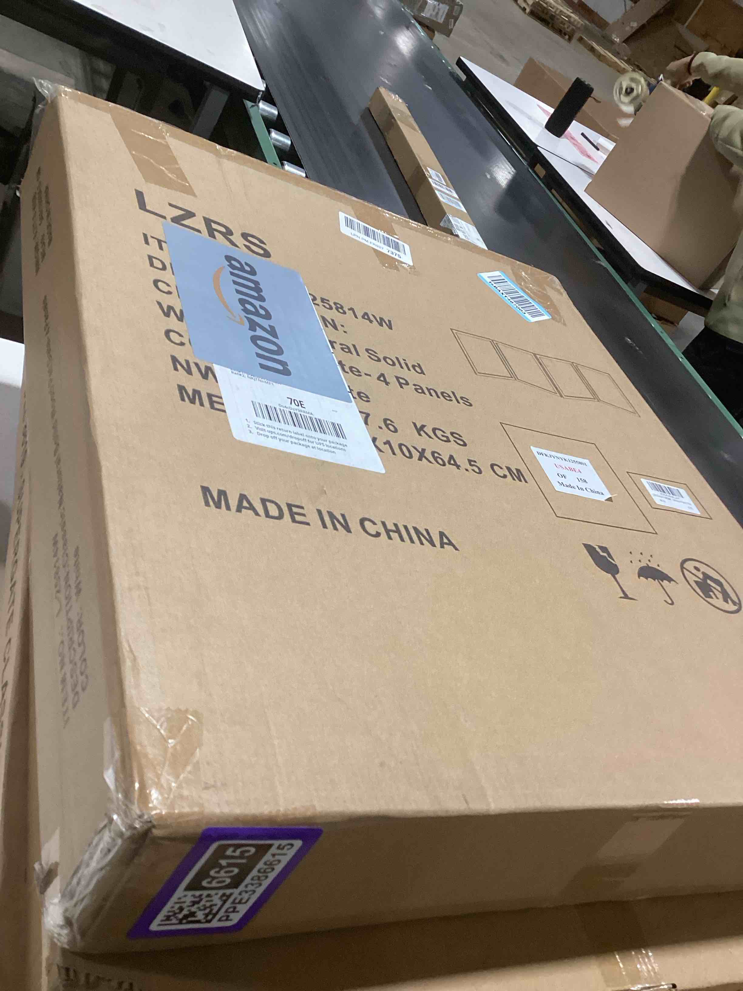 Condition photo showing Good Condition for LZRS Extra-Wide Clear Dog Gate for Indoor Use - Transparent Pet Fence with Solid Hardwood and Plastic Board, Stylish & Durable freestanding Pet Gate for Doorways, Stairs and Hallways-4 Panel White 24"Height-4 Panel White