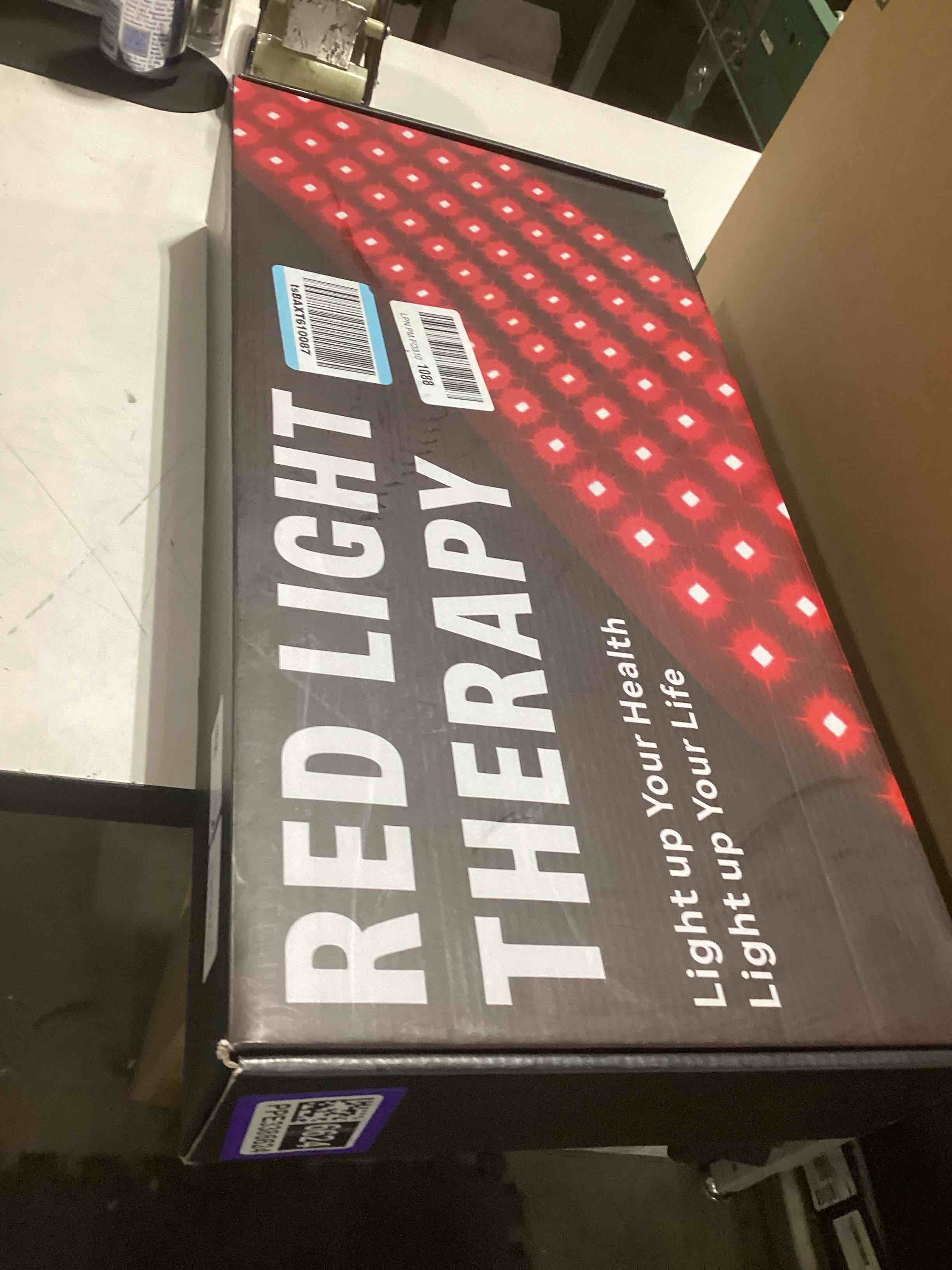 Condition photo showing As Is for 135 Red Light Therapy for Face and Body, Multifunction Red Light Therapy with Stand, Dual Different LEDs(660nm& 850nm) Light with Belt and Stand