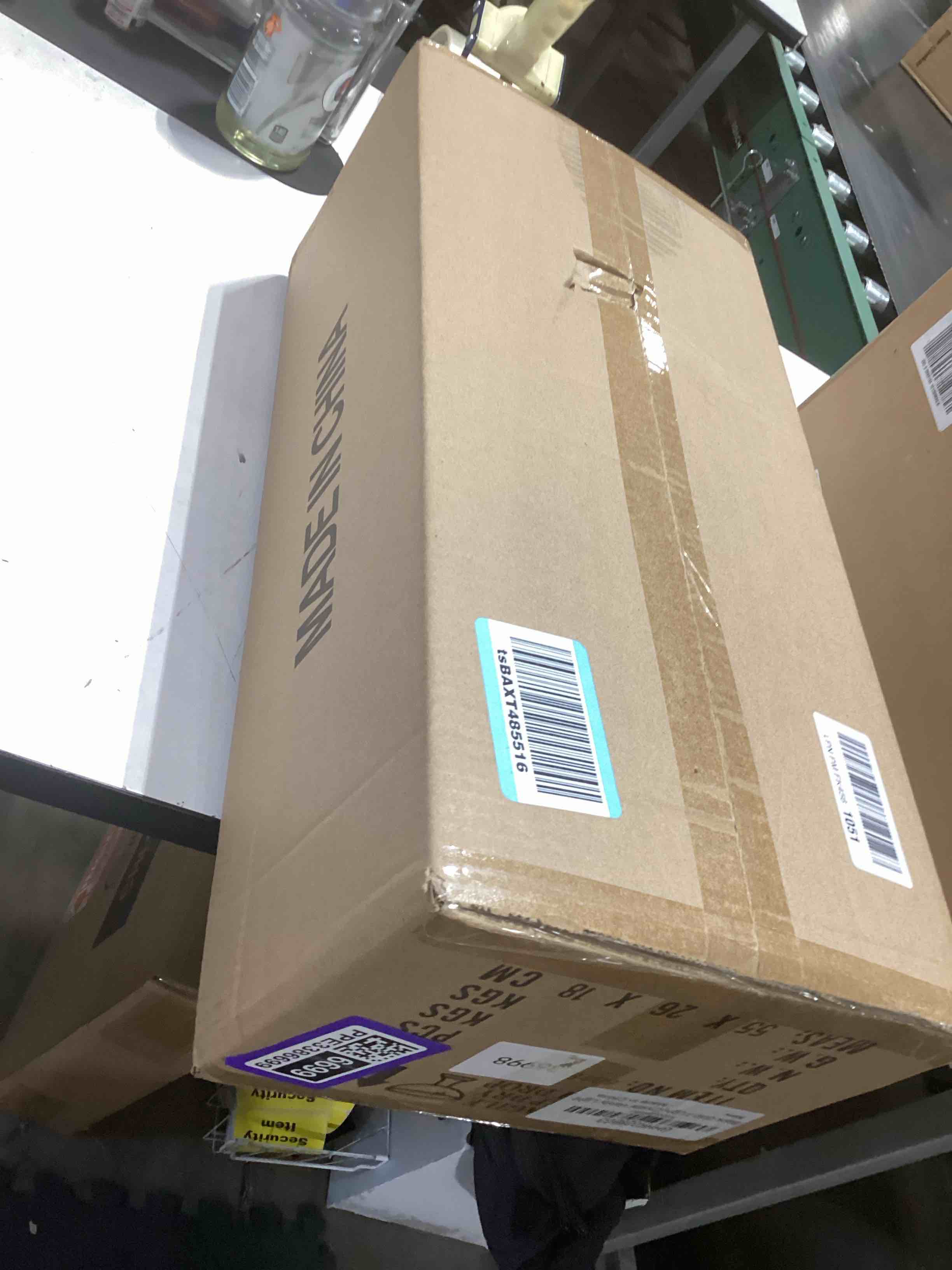 Condition photo showing As Is for Modern Crystal Bathroom Vanity Light 3-Light Brass Wall Light Fixtures Over Mirror Black and Gold Vanity Lighting for Bathroom Square Shade Brass Wall Sconce Black Gold-Square Shade 3-Light