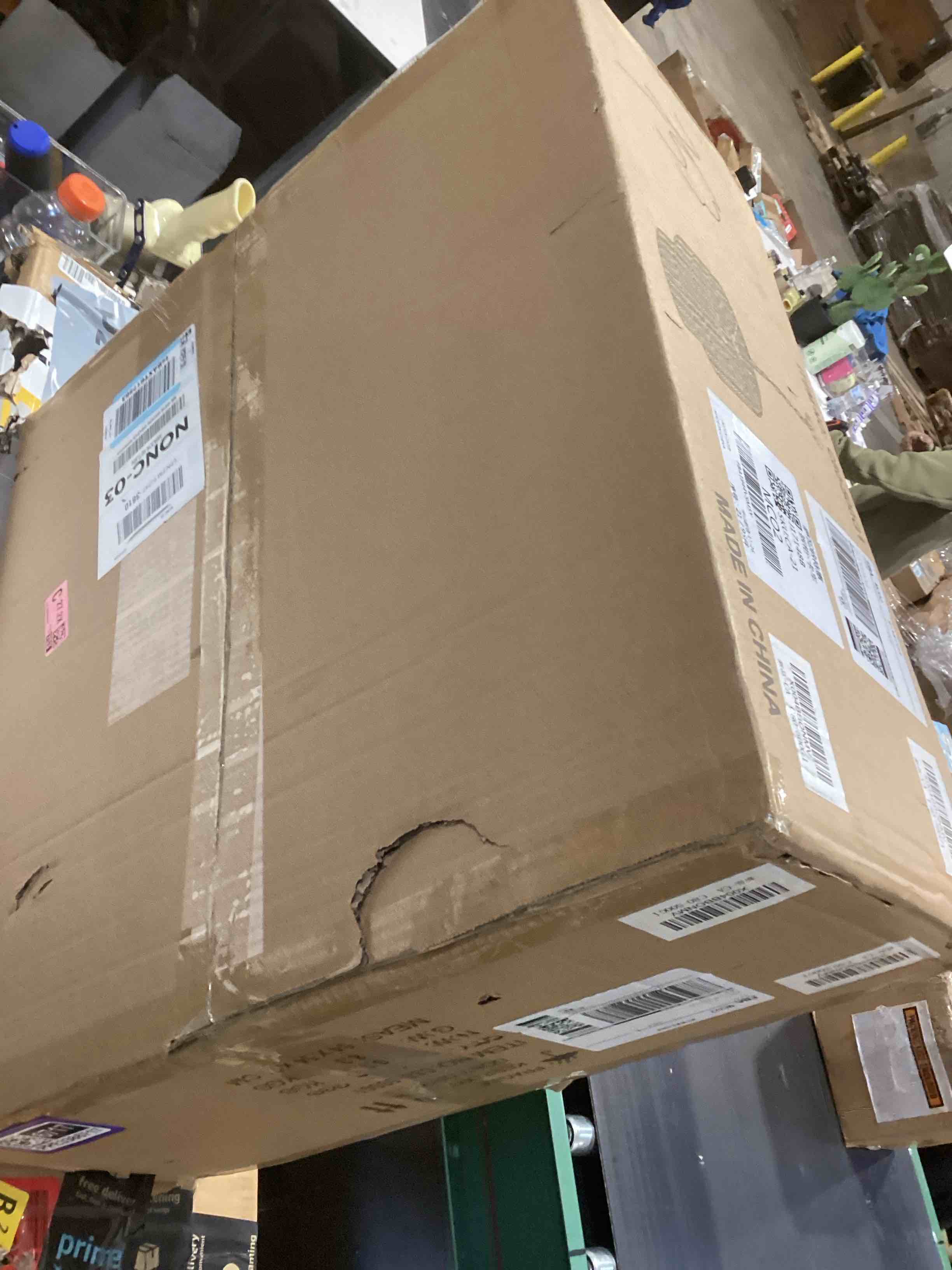 Condition photo showing Good Condition for 20'' Modern Gold Crystal Chandelier Luxury Semi Flush Mount Ceiling Light Fixtures 6-Lights Round Crystal Pendant Chandelier for Dining Room Foyer Living Room Bedroom Gold Medium-20”