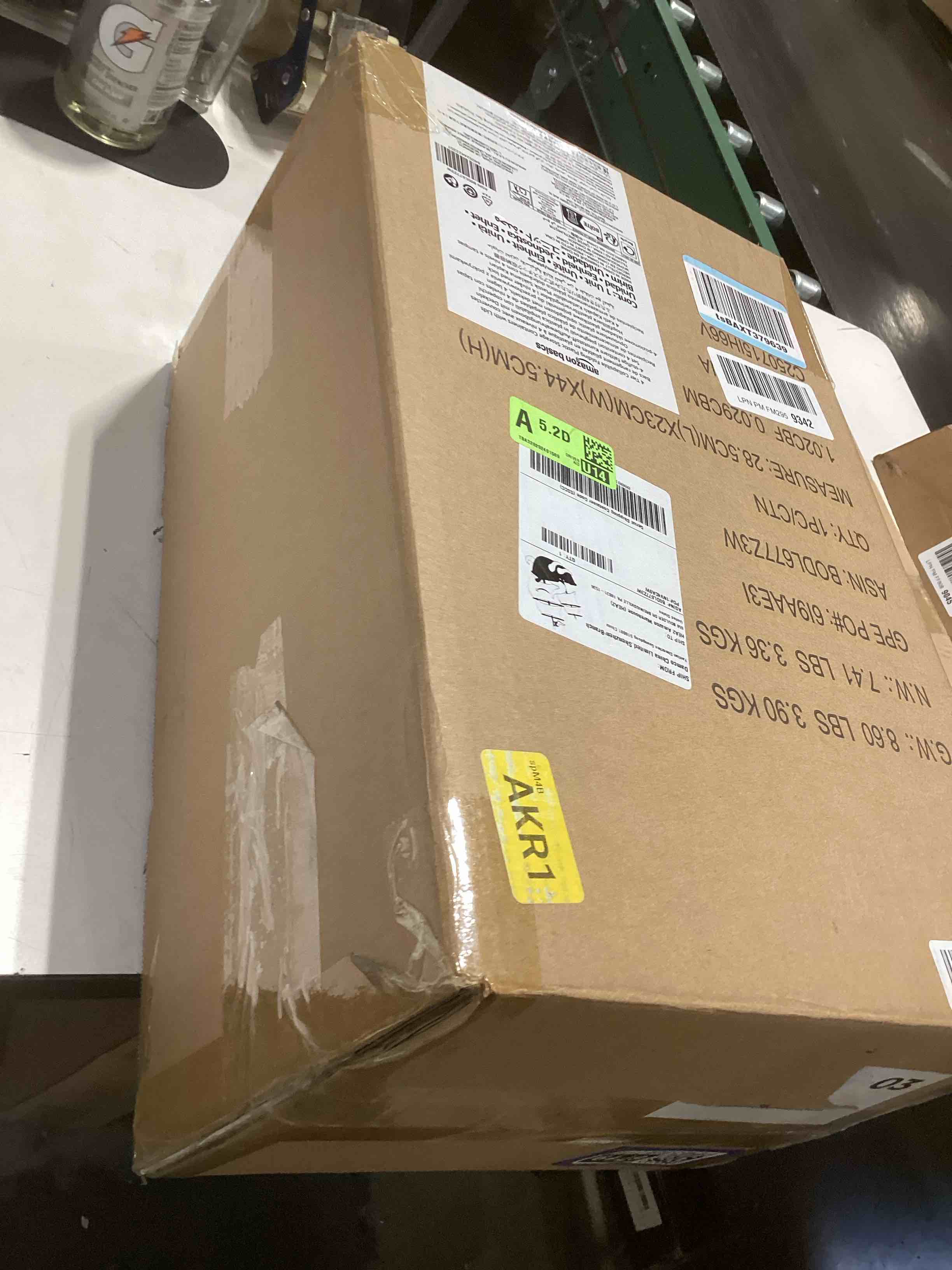 Condition photo showing Good Condition for Amazon Basics 4-Tier Storage Bins with Lids, Stackable and Collapsible, 23QT per Tier