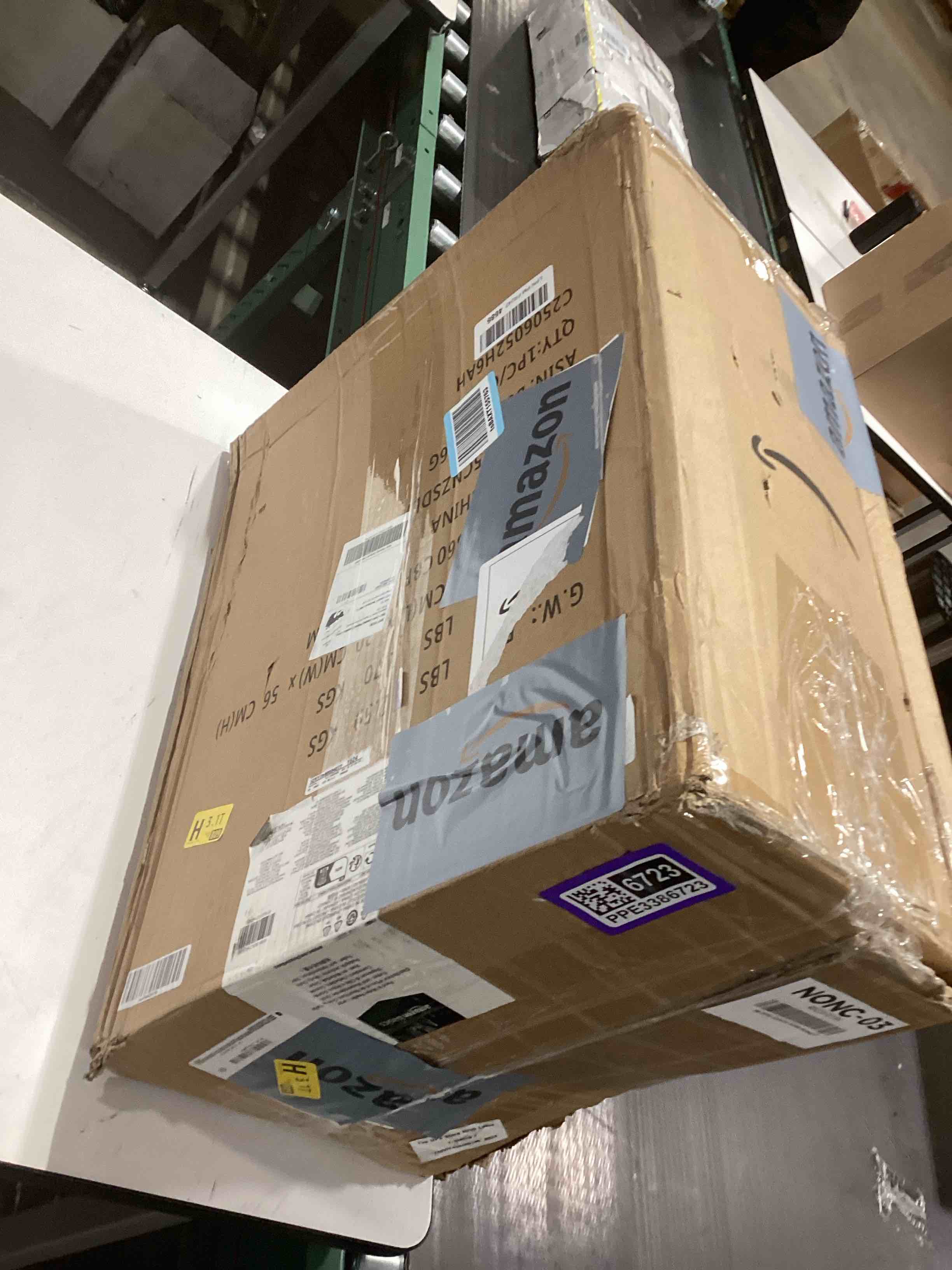 Condition photo showing As Is for Amazon Basics Automatic Dog Cat Water Dispenser Gravity Feeder and Waterer Set, Large, 456.6fl.oz food feeder, 382.1fl.oz water dispenser, Gray Waterer + Feeder Large